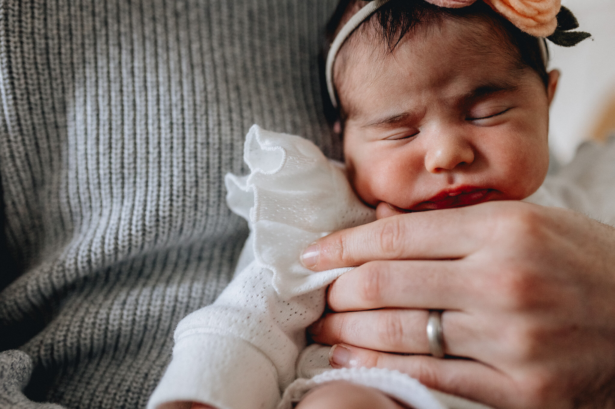 Close-Up-Of-Newborn-Baby-In-Home-Newborn-Photography-Megan Browne-Melbourne-Newborn-Photographer (5)