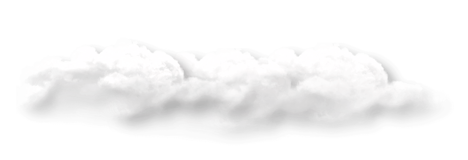A fluffy, voluminous white cloud isolated on a black background.