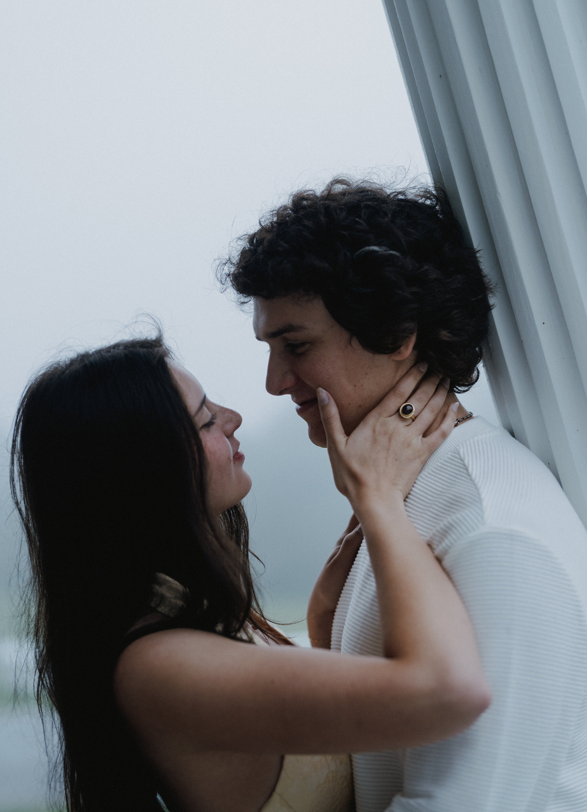 couple photo session couple embracing each other for a kiss