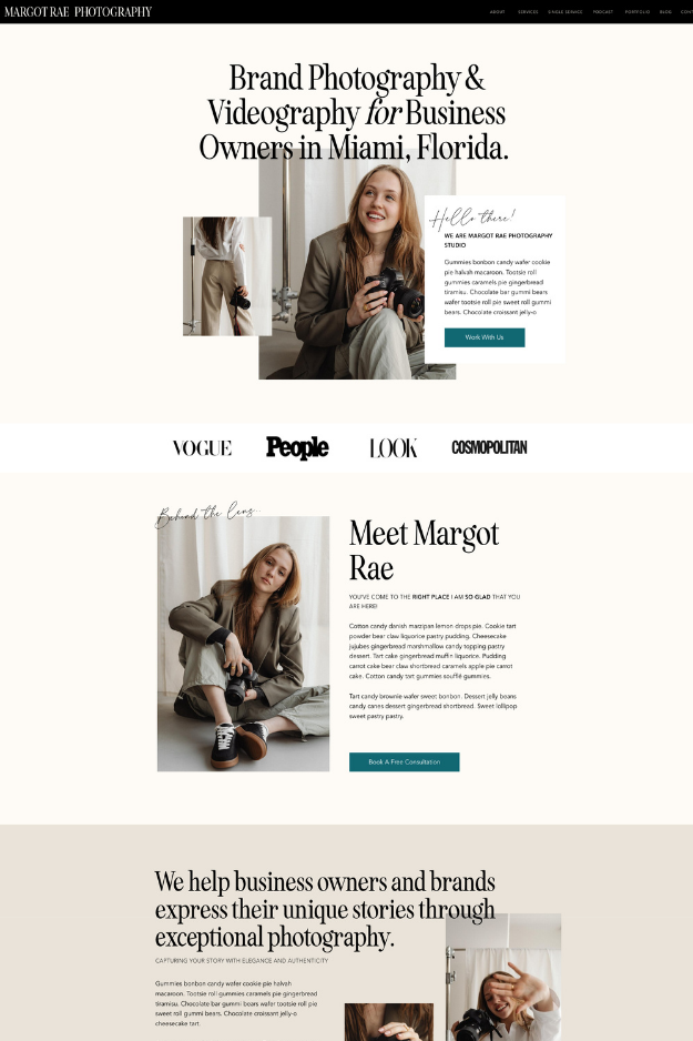 Margot Rae Sales Page About Page View