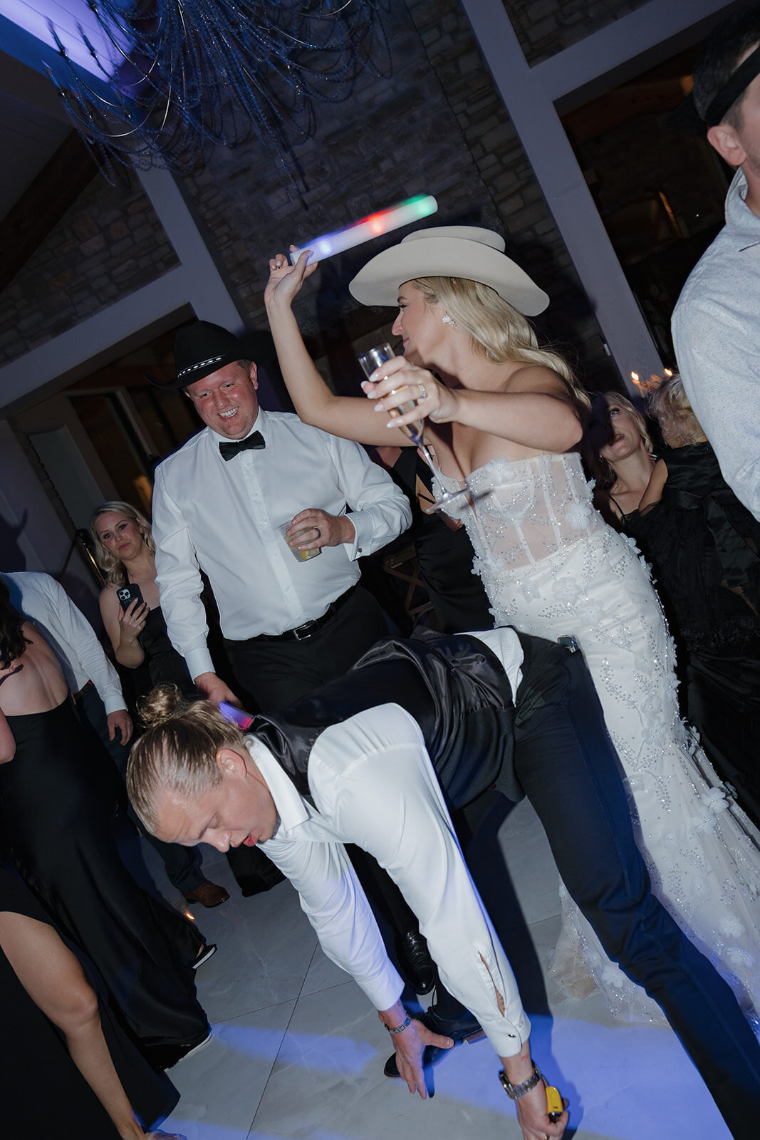 bride dancing at her wedding reception at The Videre Estate.