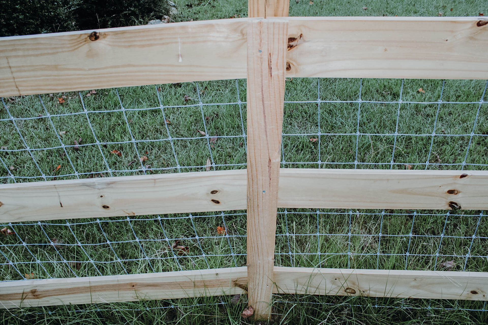 close-up-of-wood-and-wire-fence-in-grass