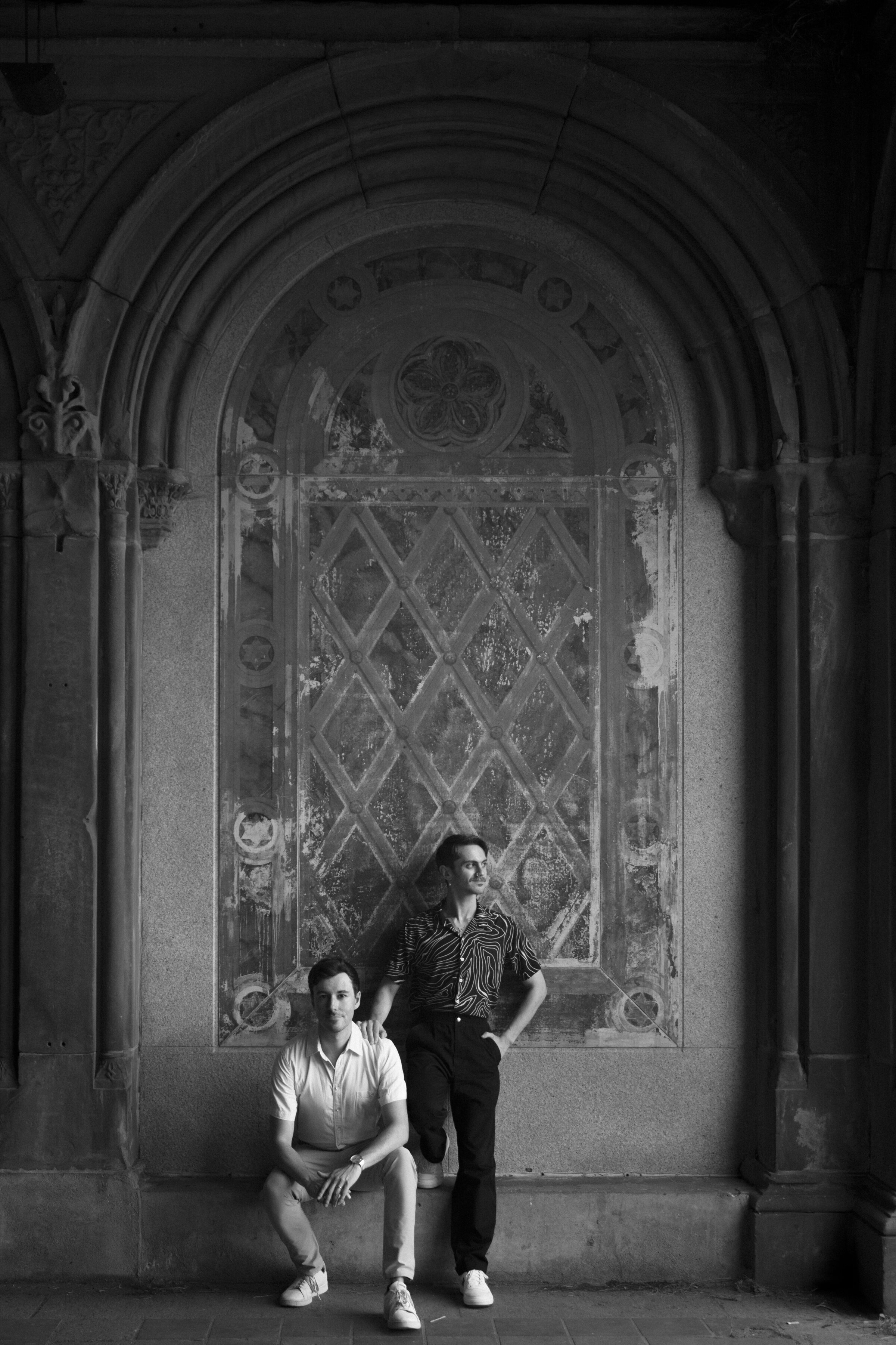 LQBTQ+ couple photographed in central park nyc