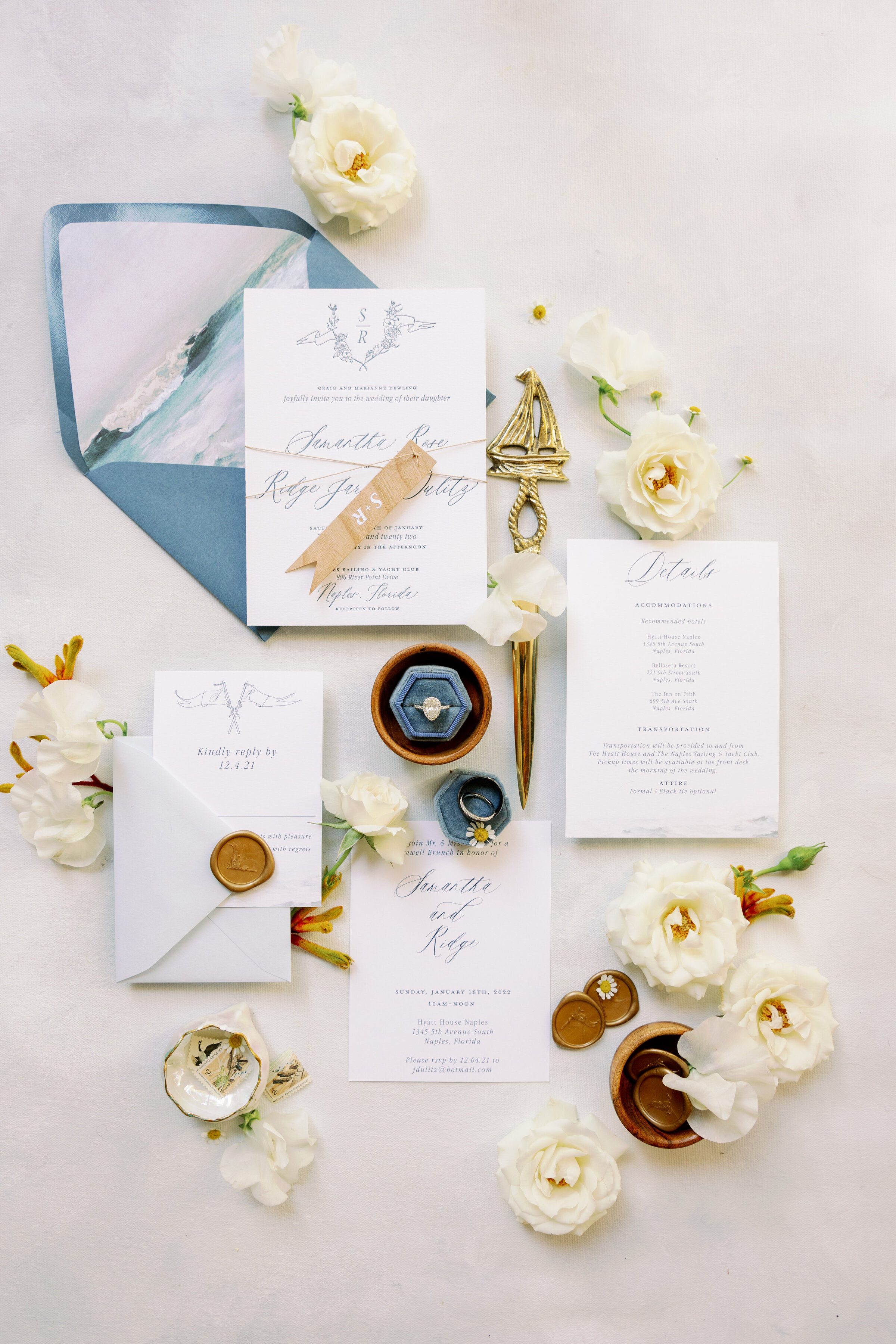 wedding flatlay