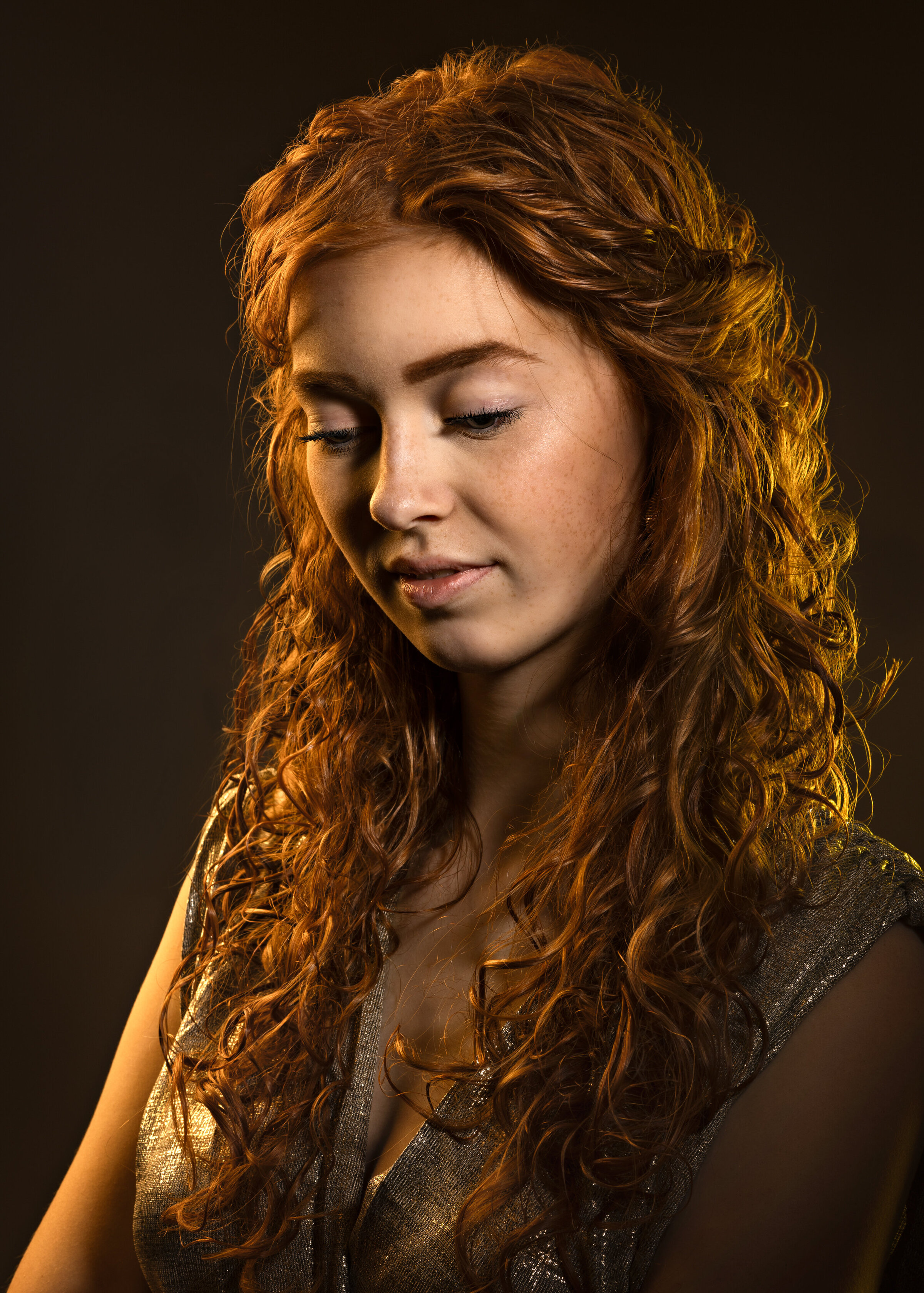 Klassiek portret gekleurd licht studio portret