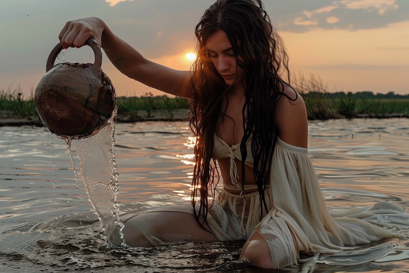 itsllili_72468_Woman_kneeling_in_shallow_water_during_golden__dfcd7231-dd70-4b54-9733-1e03034900b8_0