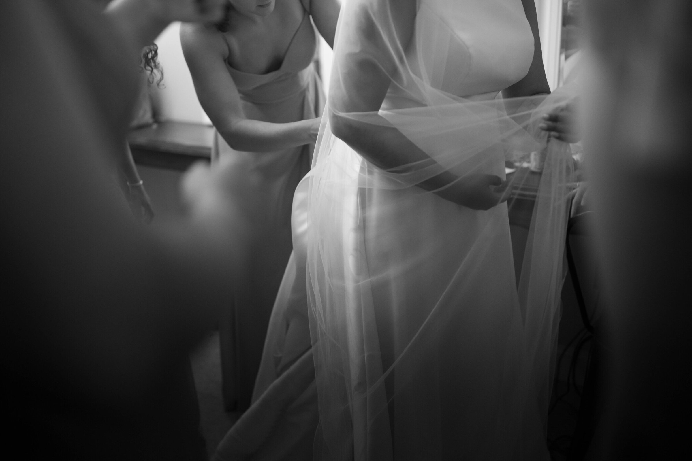 black and white intimate candid wedding photography