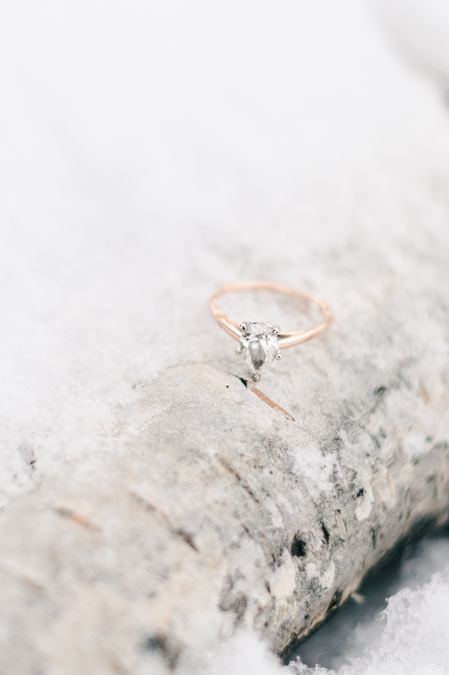 Winter Engagement Photos in Central Alberta