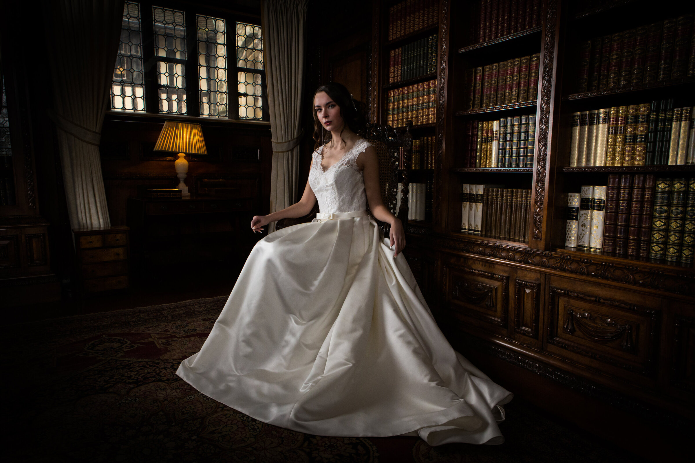 bride seated at heaver castle