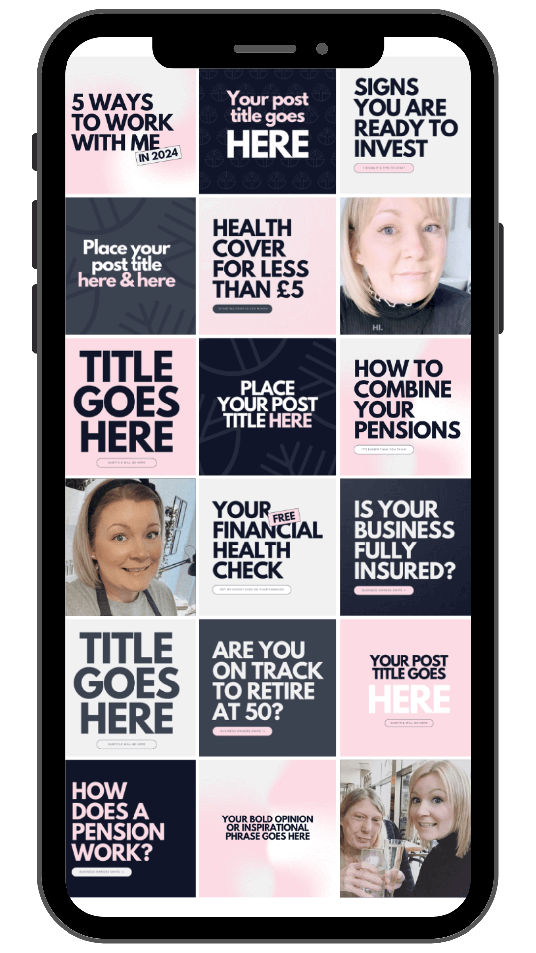 Instagram feed mock up