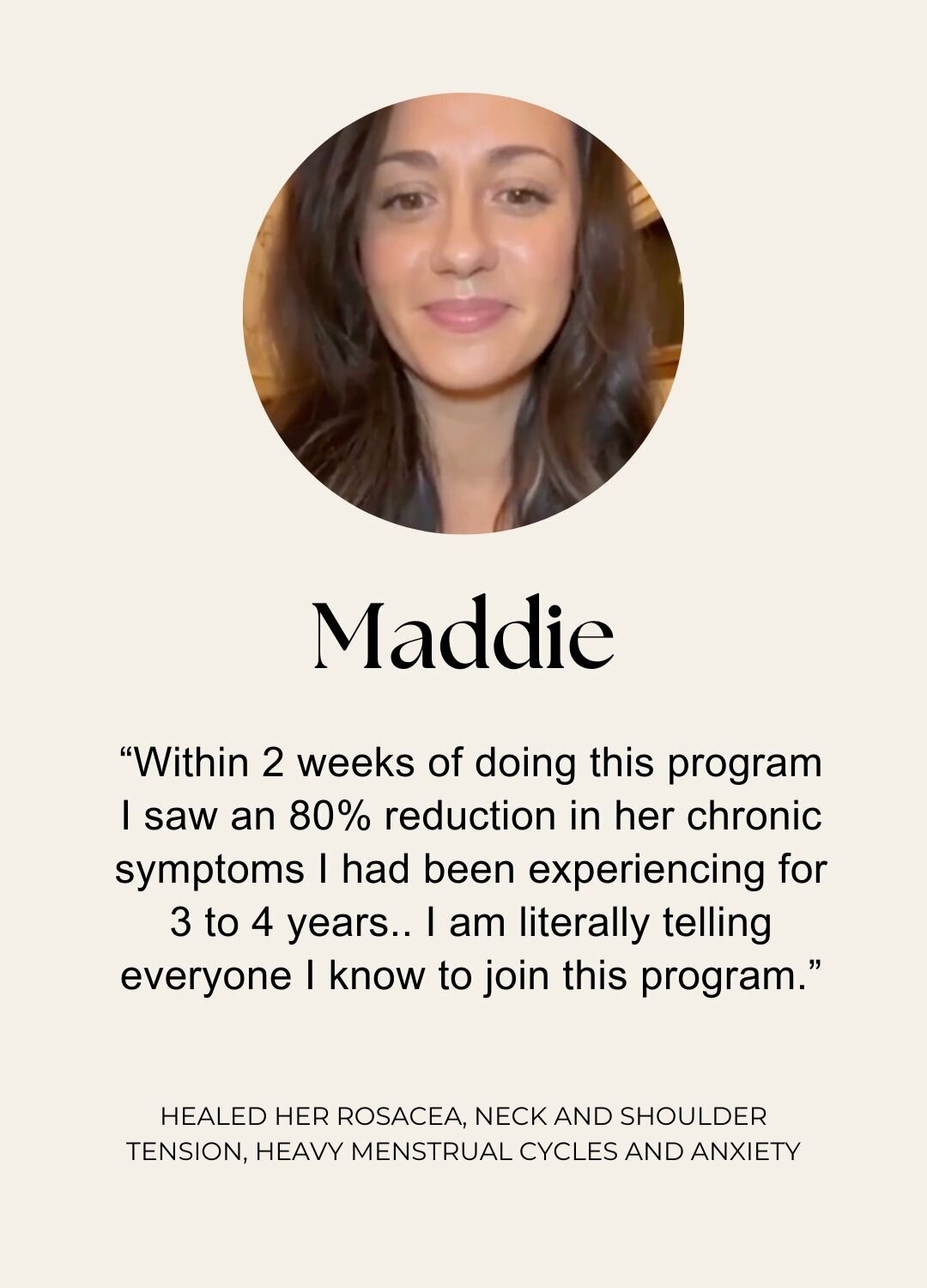 Maddie Testimonial
