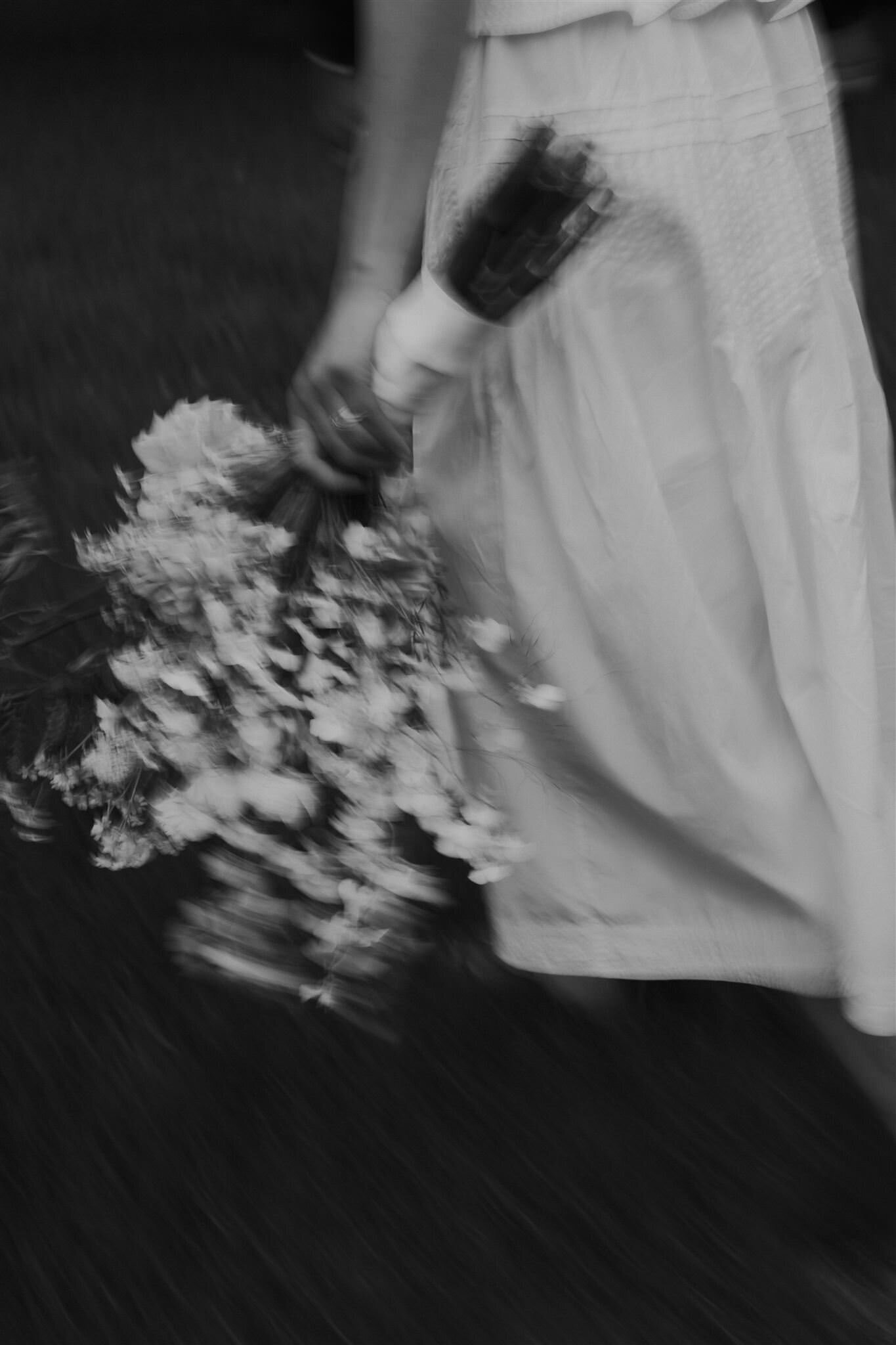 close up photo of a brides bouquet