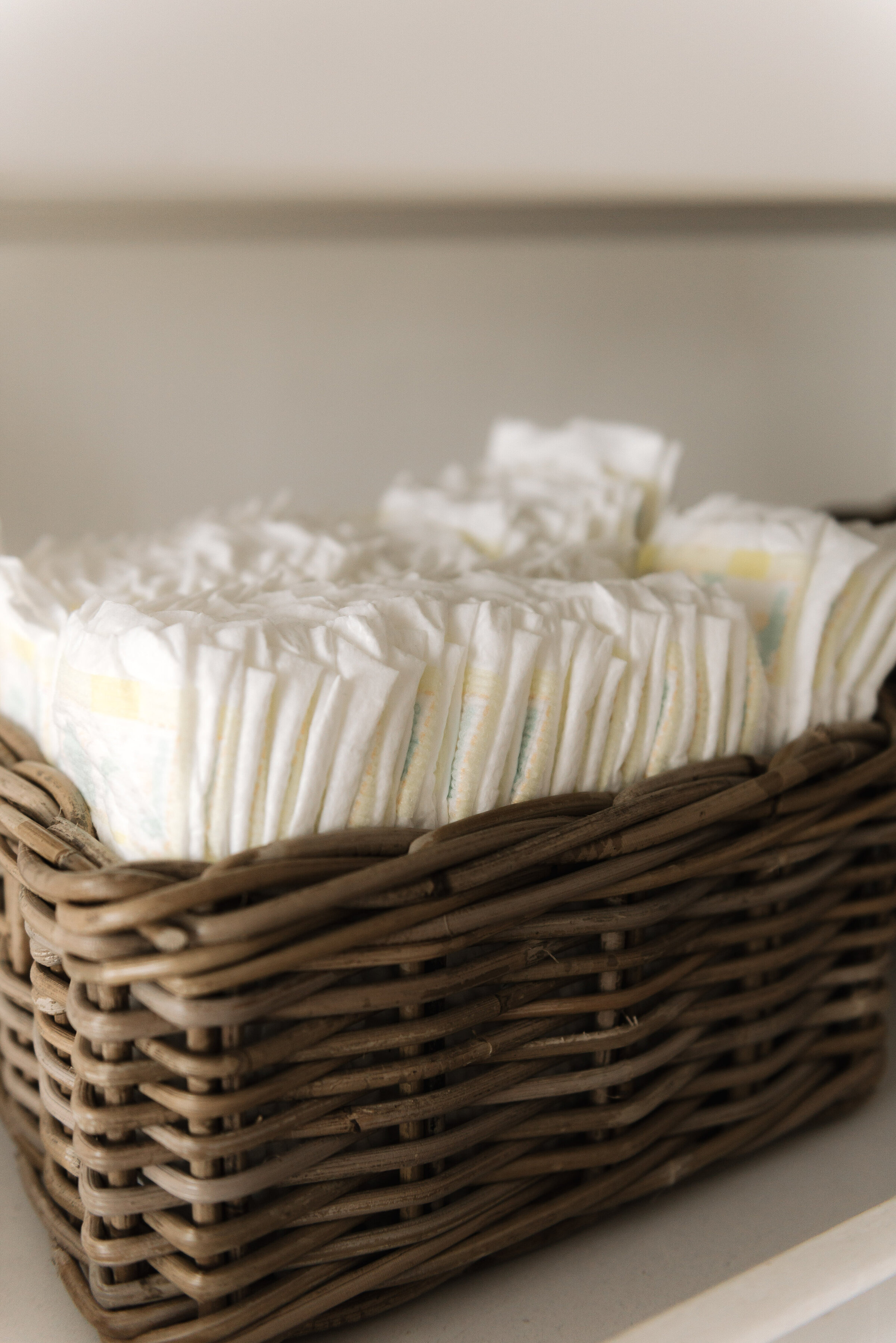 Nappies that Paige Anderson Photography provides in billingshurst newborn photography studio