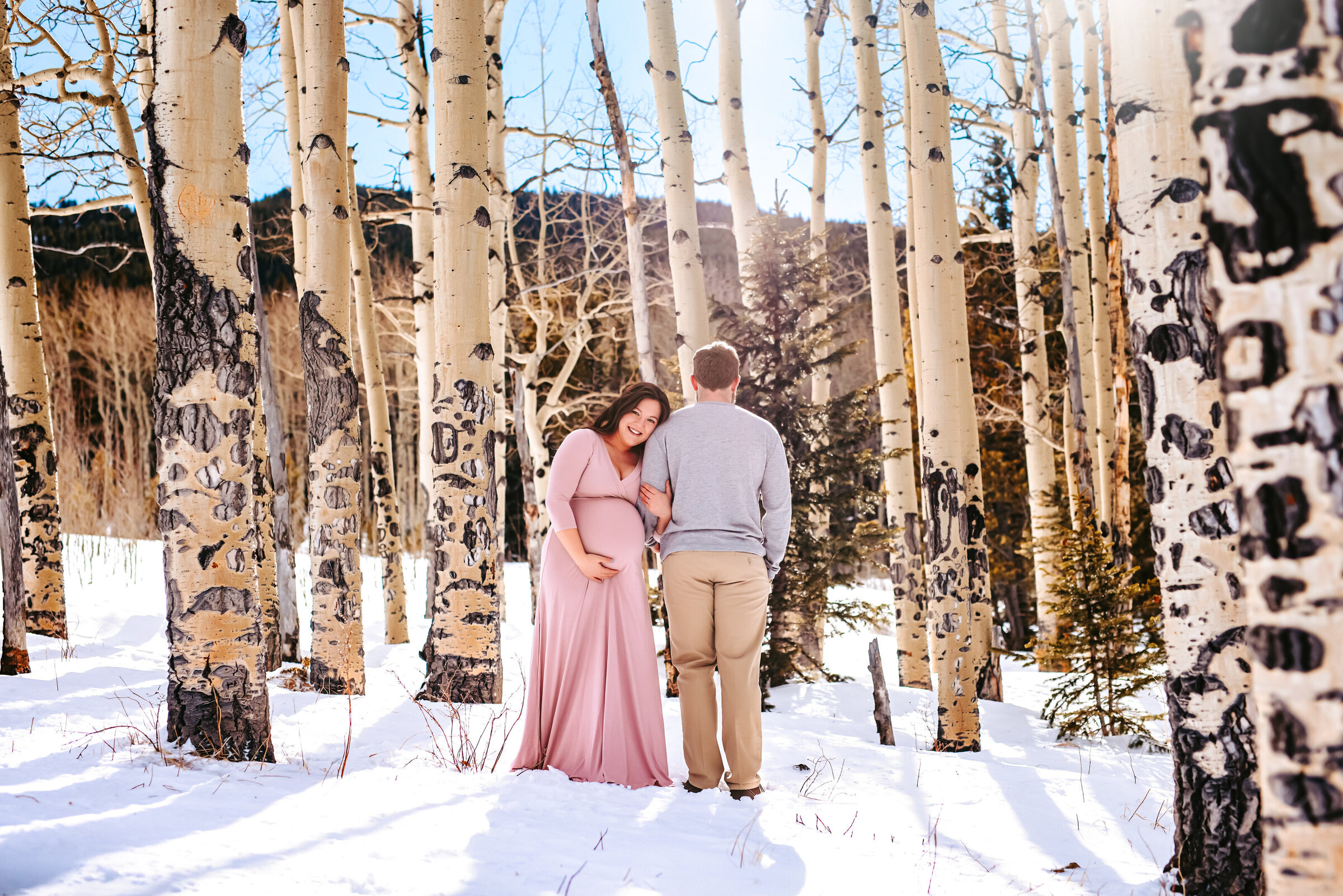 Colorado Snowy Mountain Maternity Session