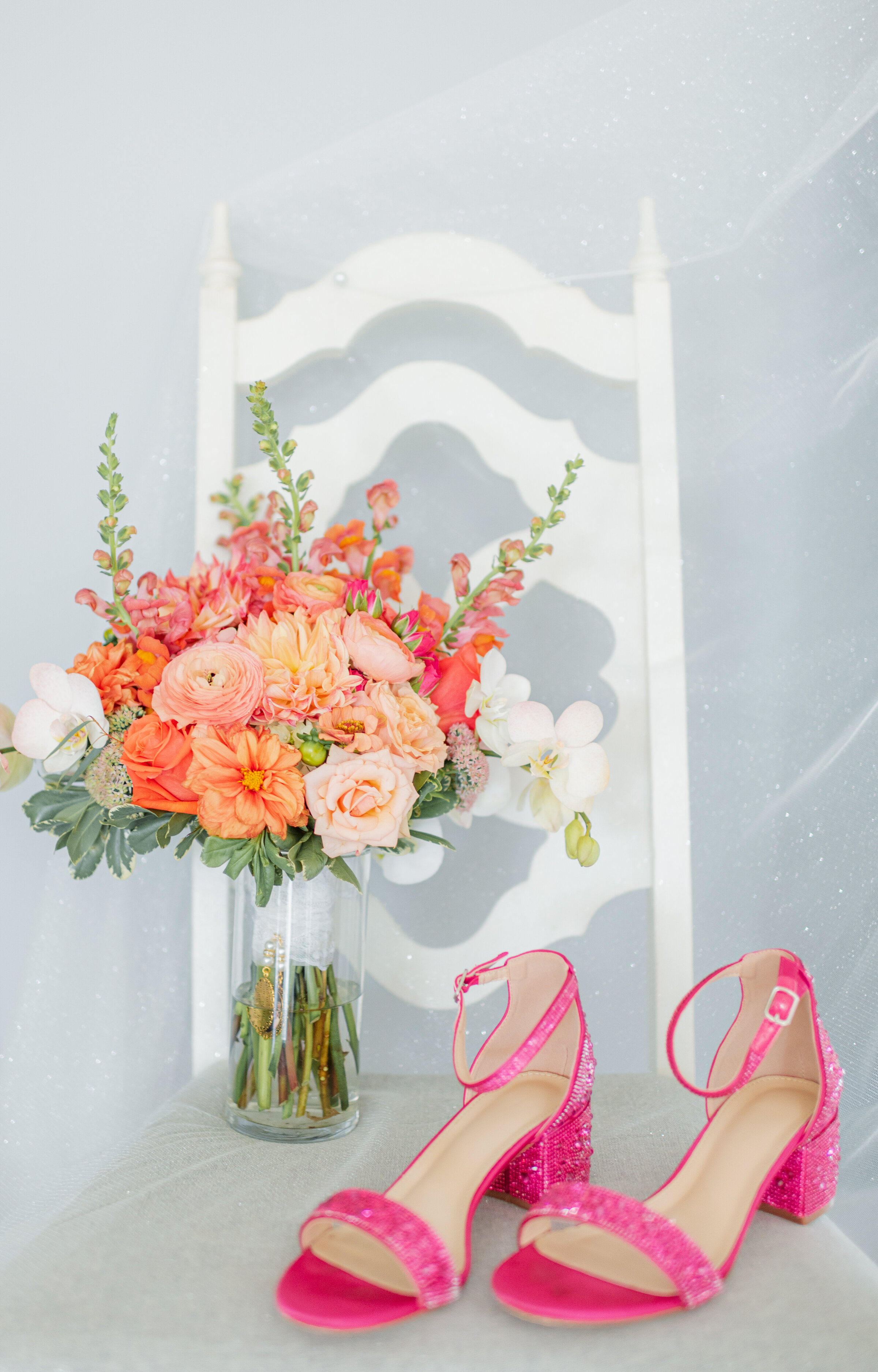 Wedding florals and Shoes