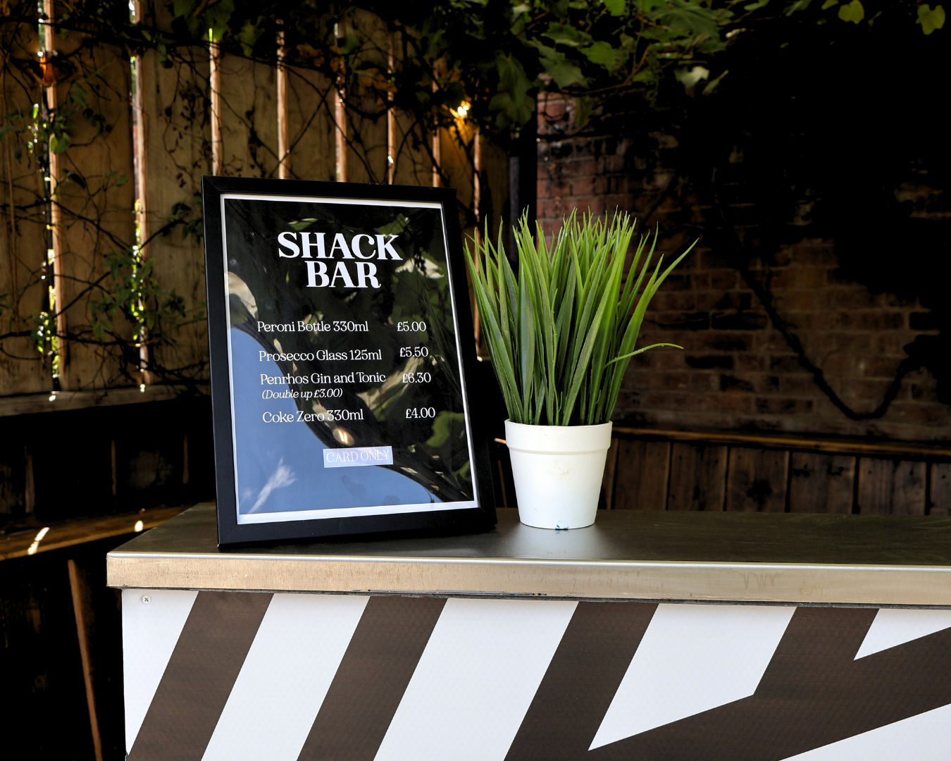 Pre ceremony bar menu