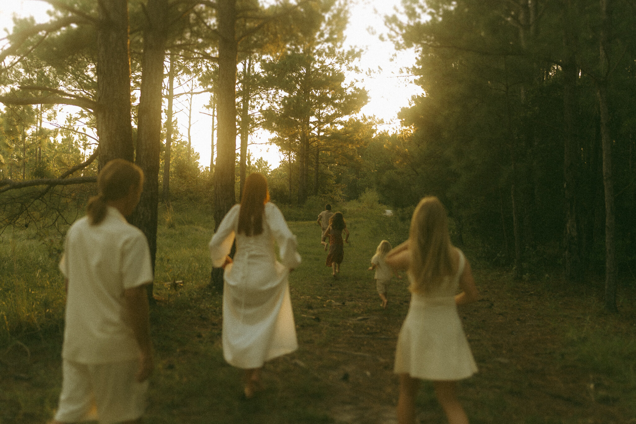woodsy, romantic, folklore family session in Wilmington North Carolina