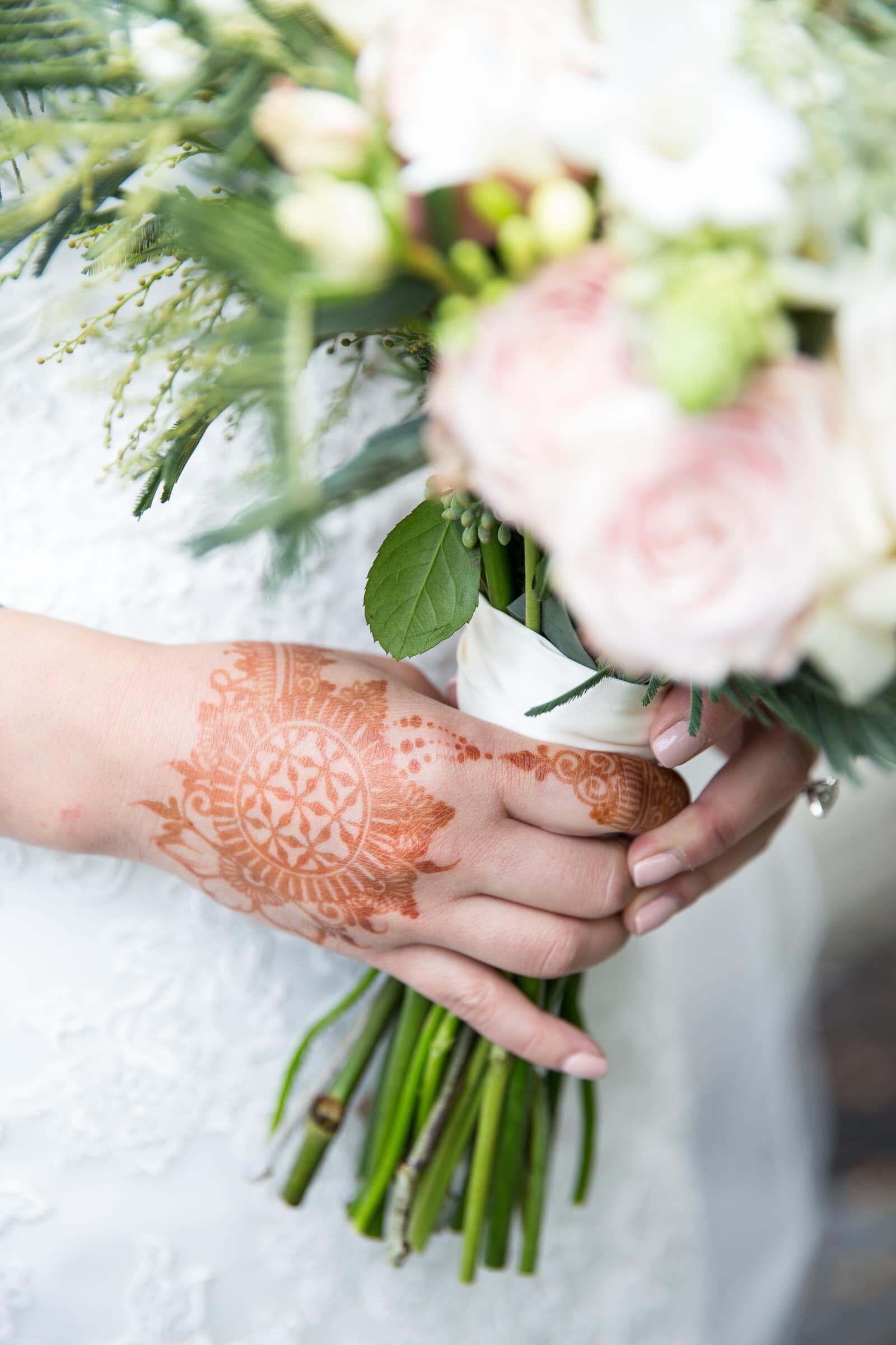 henna design at south asian wedding in Raleigh, NC