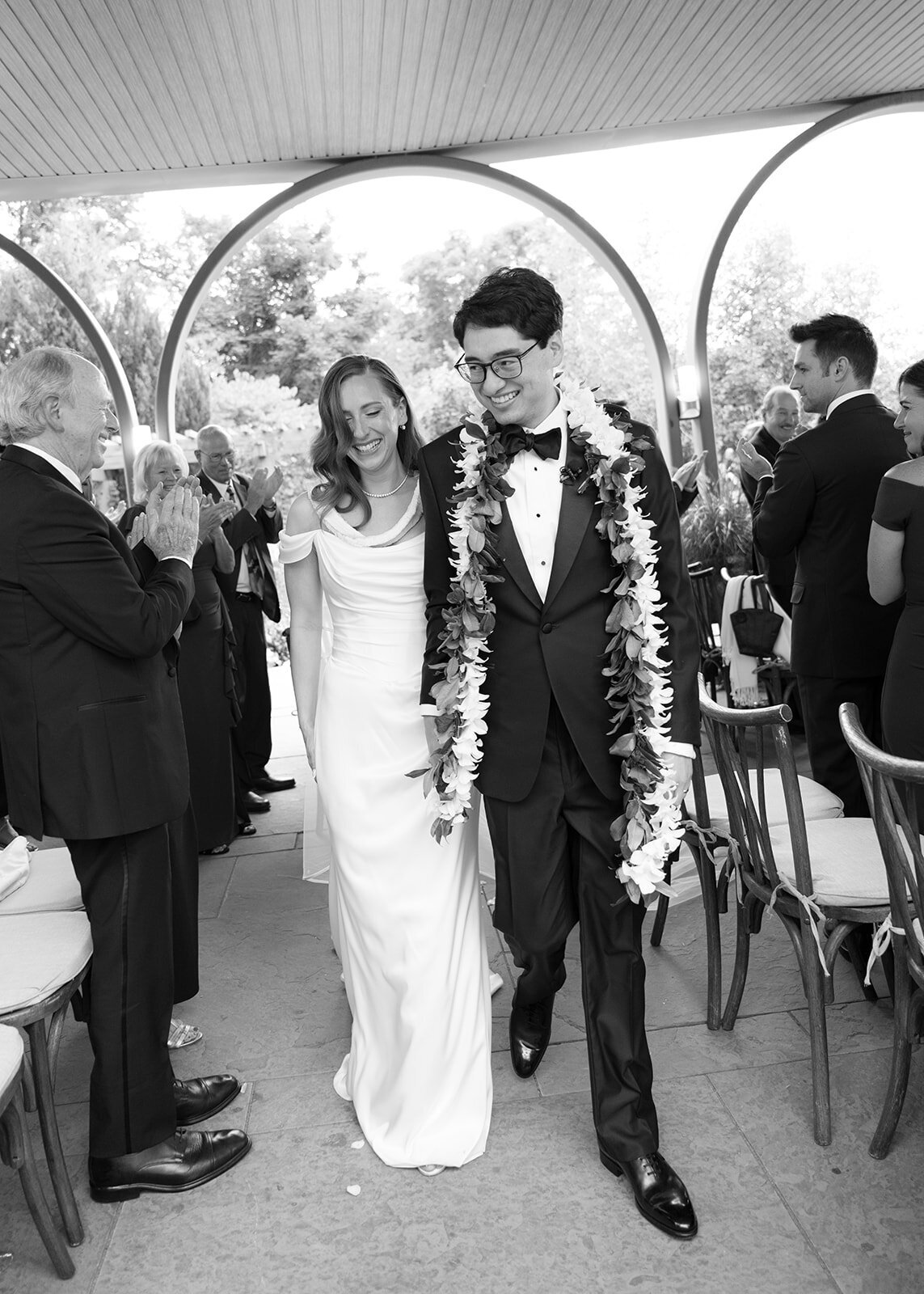 candid, editorial wedding photography of a couple getting married in the garden