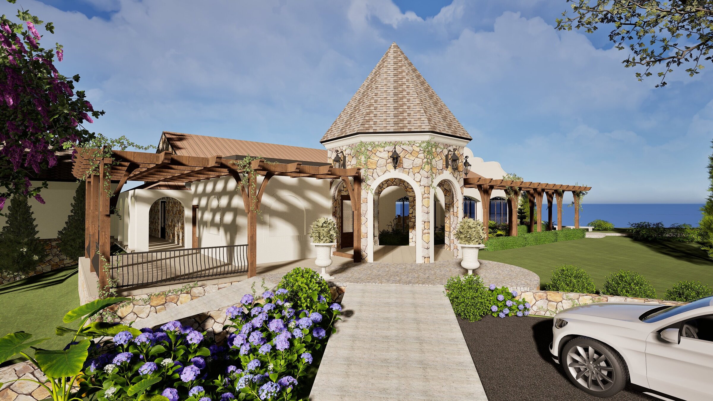 Luxury wedding venues overlooking river