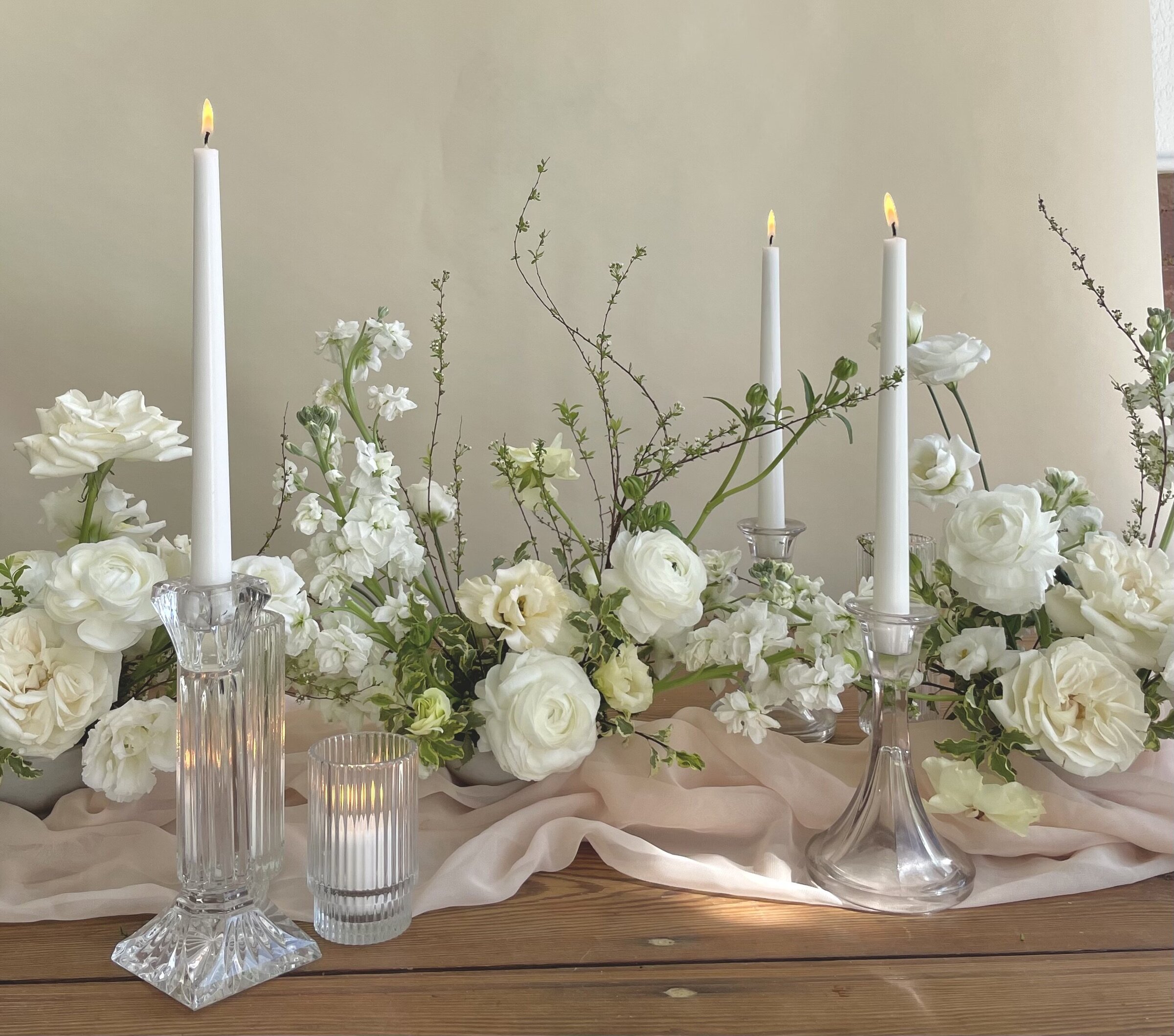 White and Green Centerpiece 3