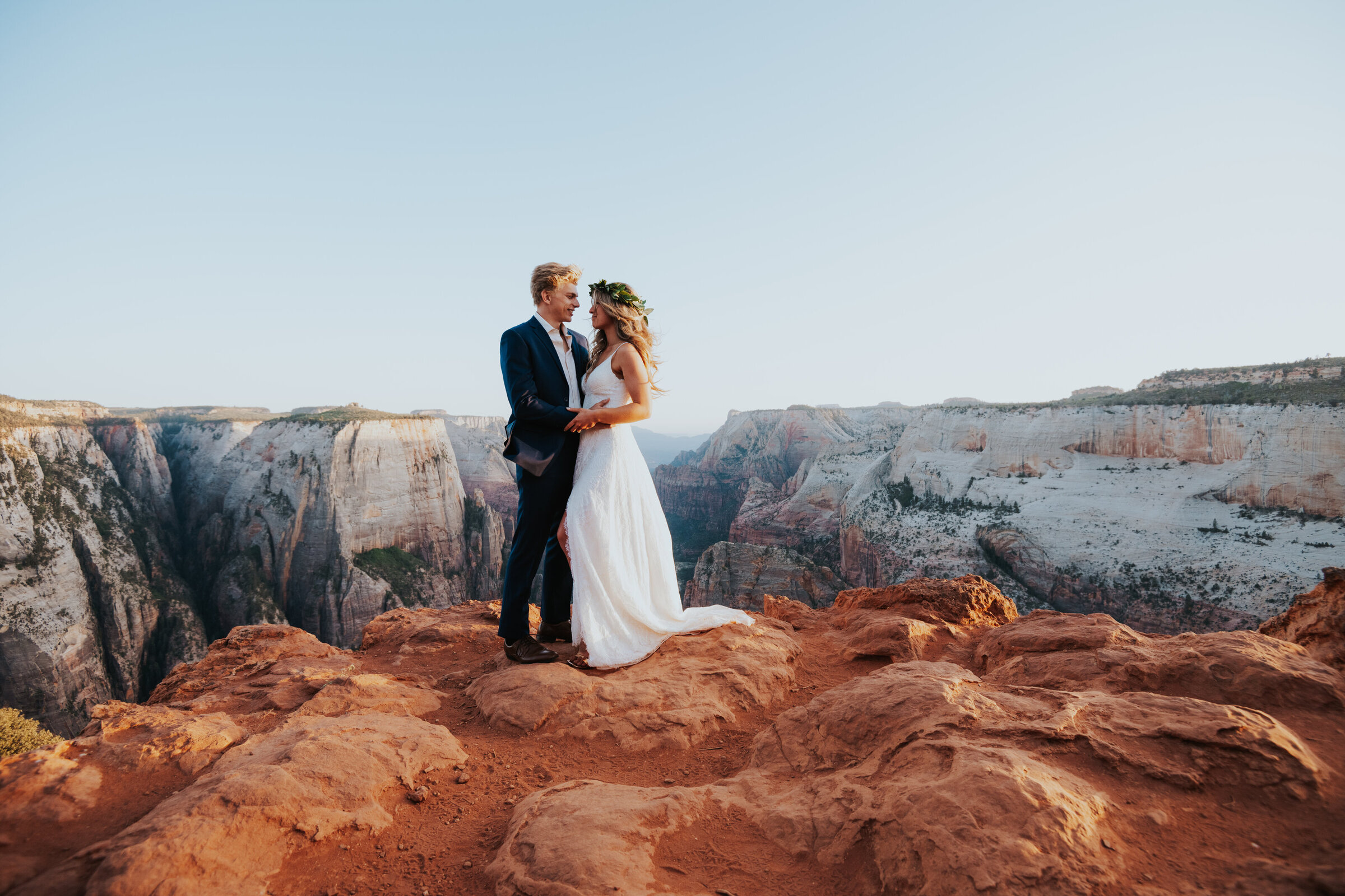 Elopement photography in Southern Utah at Zion National Park.