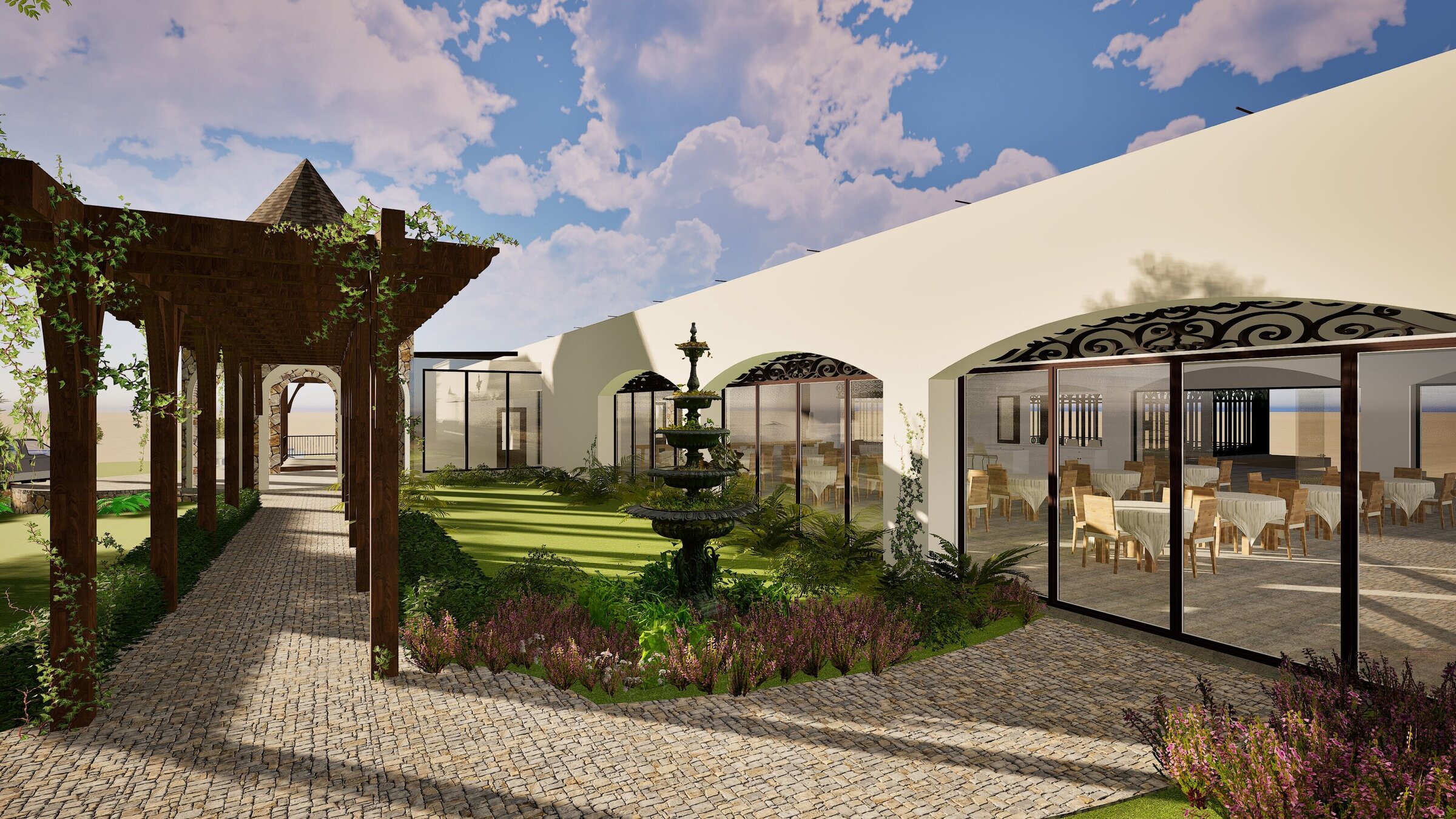 Luxury wedding venues overlooking river