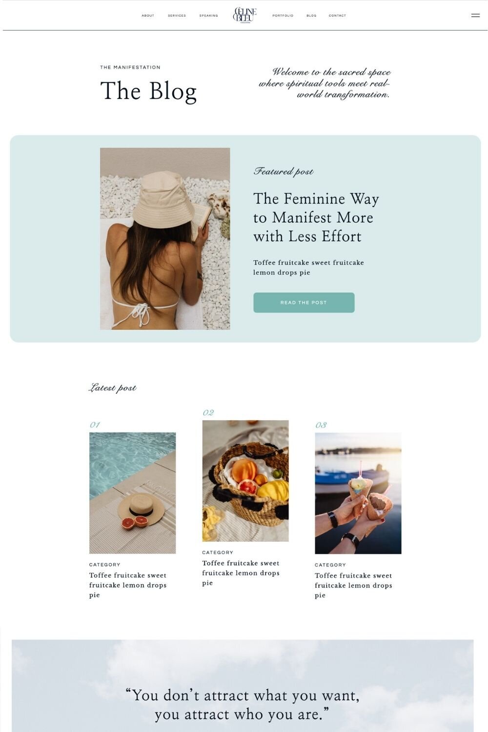 Celine Bleu Blog _ Sales Page