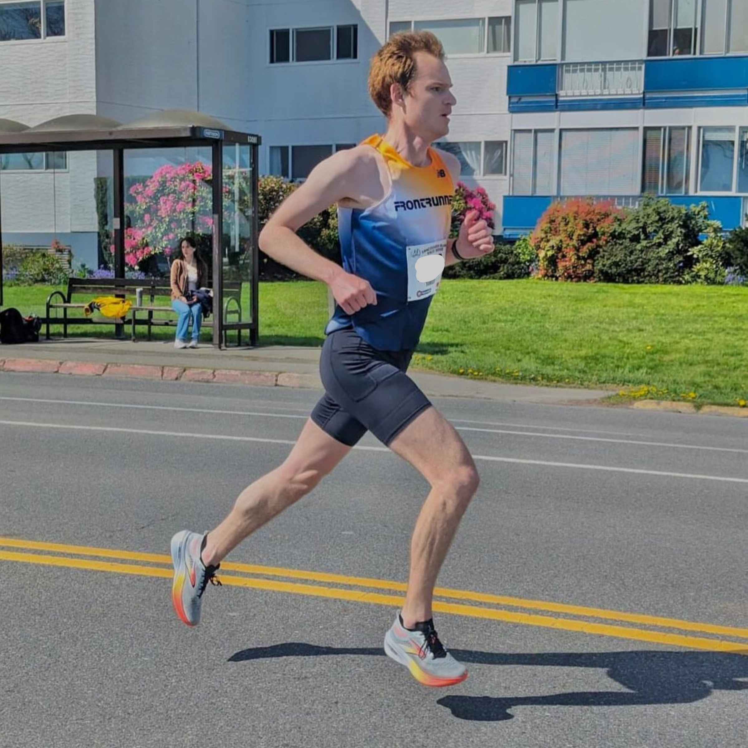 strong runner racing faster with strength for runners