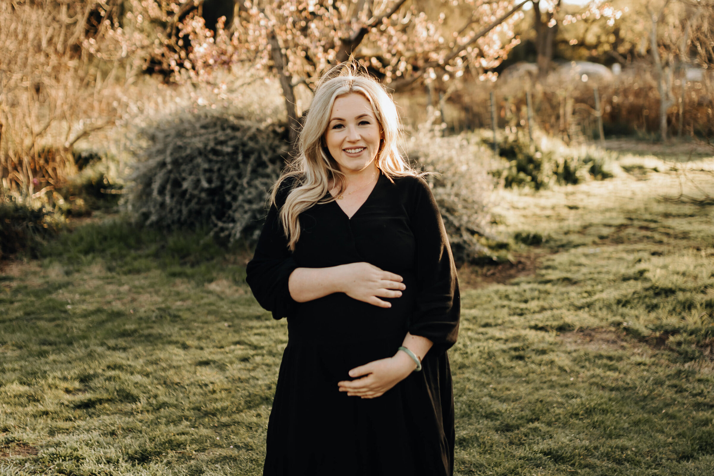 Mom at sunset at Crow Canyon Gardens Emily Woodall Photography