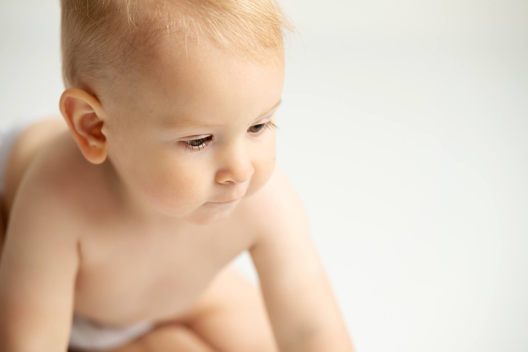 Baby with long eyelashes