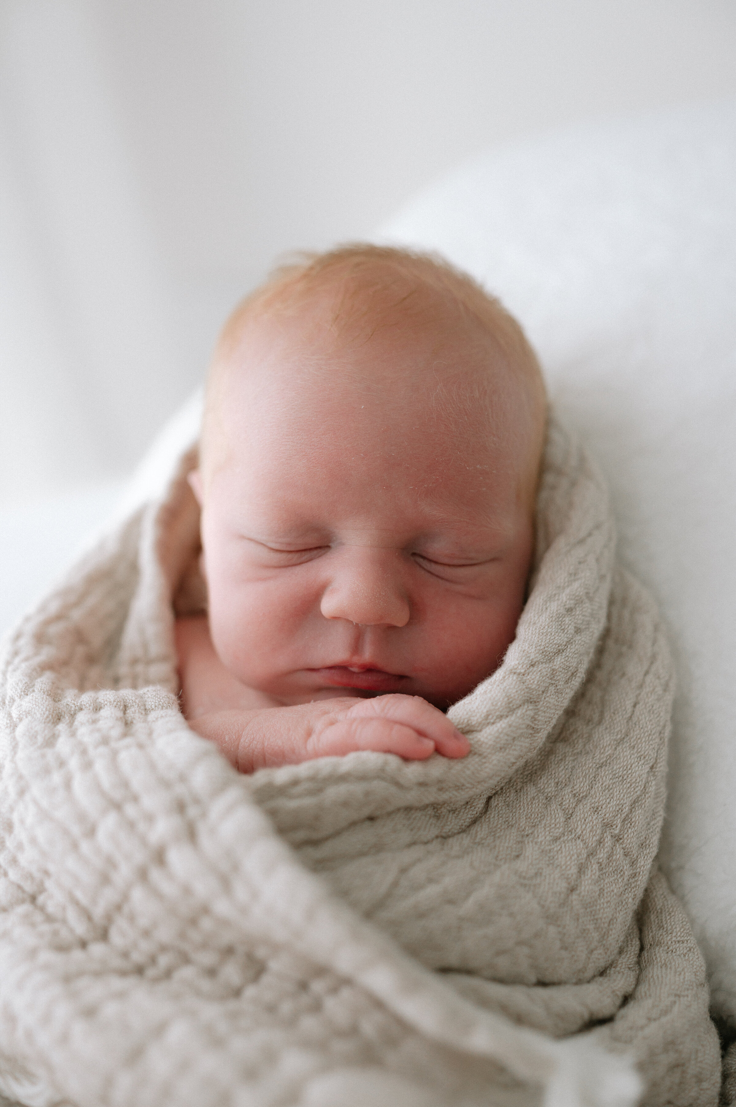 close up of newborn baby girl