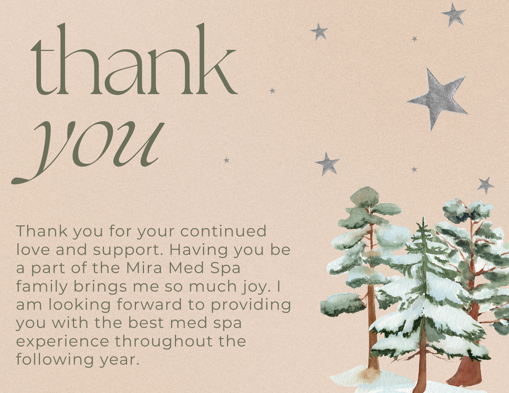 Thank You Card - Mira Med Spa