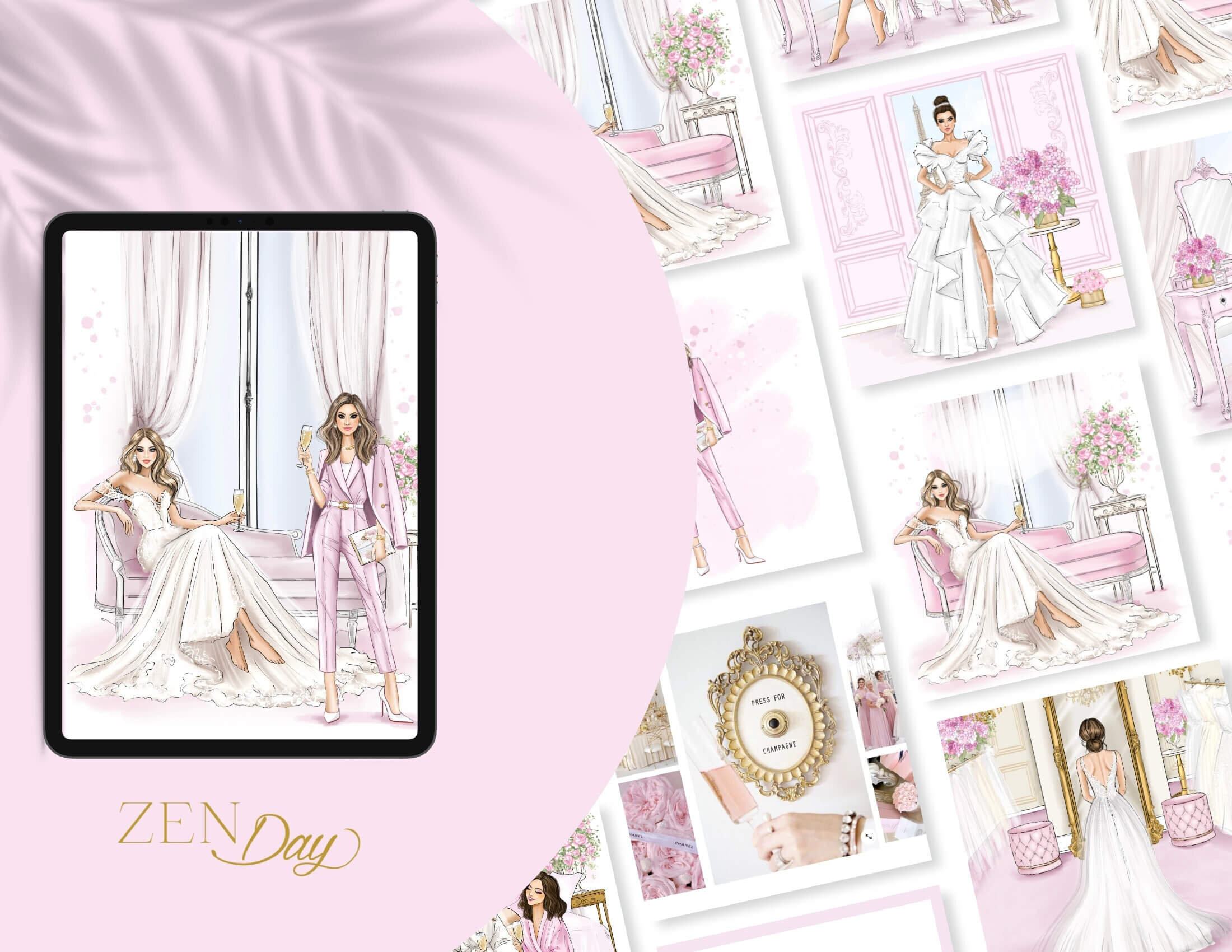 zen day brand design for wedding planner23