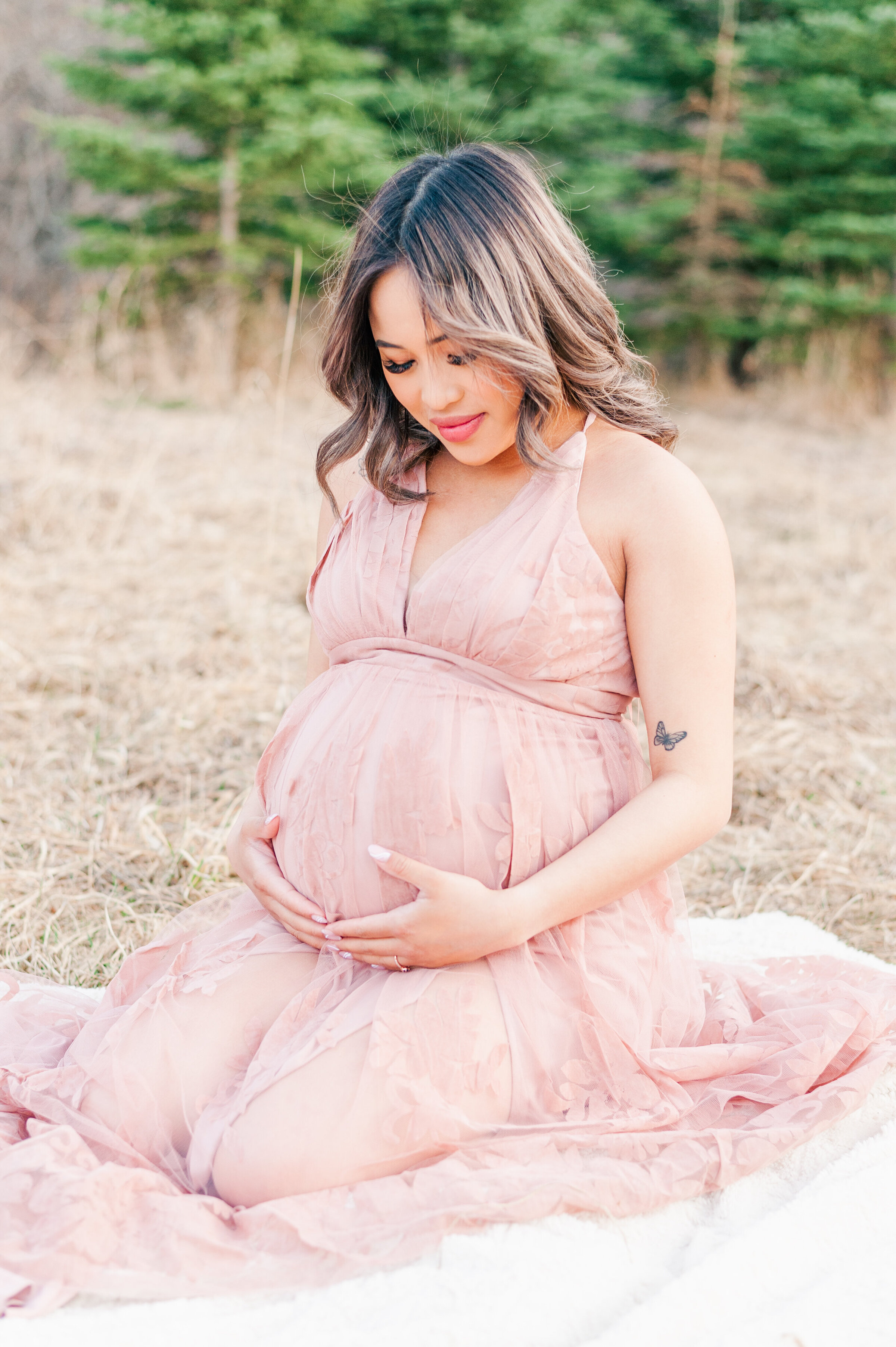 Sitting Maternity Photo