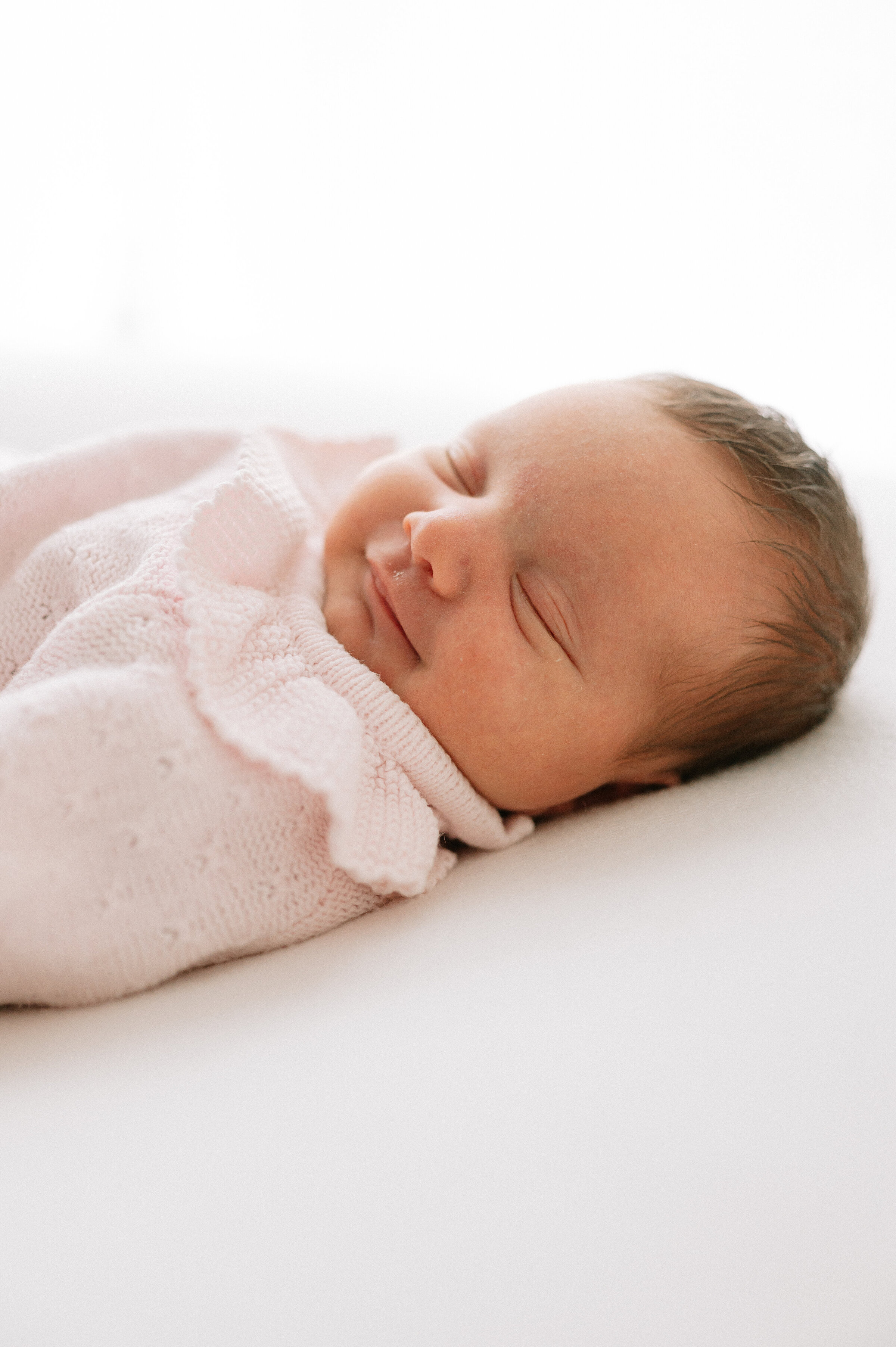 baby girl at newborn photography studio in York near me