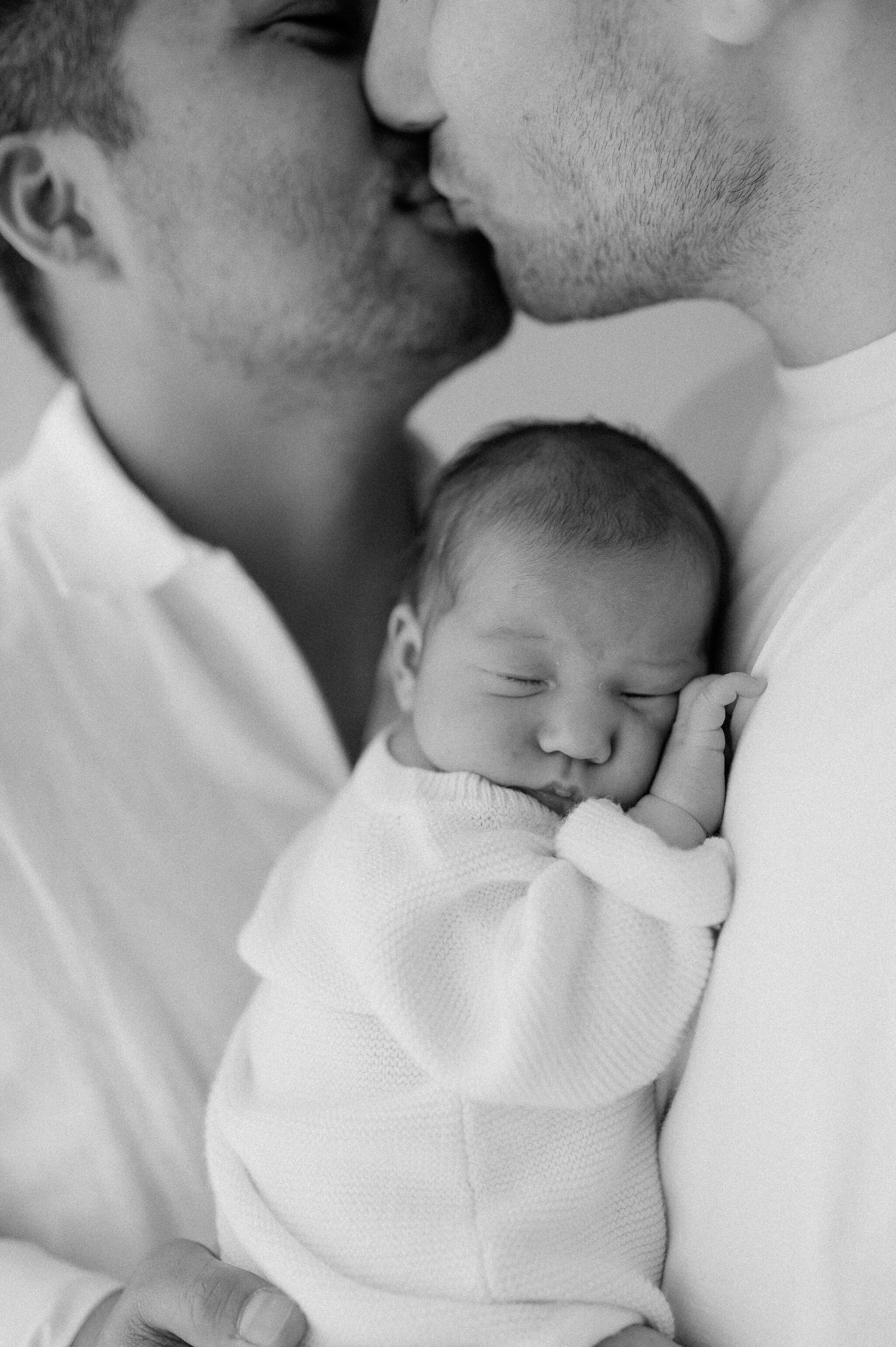 newborn baby boy with two dads at york studio, yorkshire-132