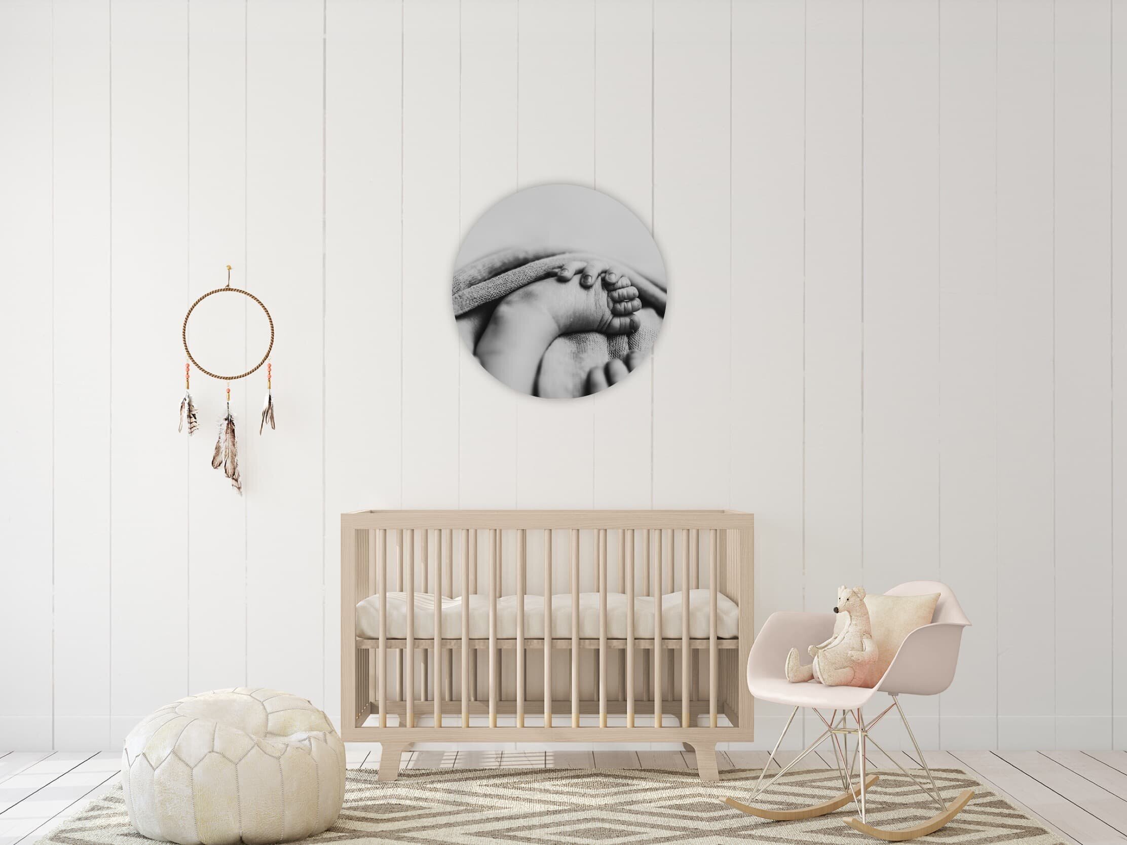 nursery wall display of a newborn photographer fremantle session