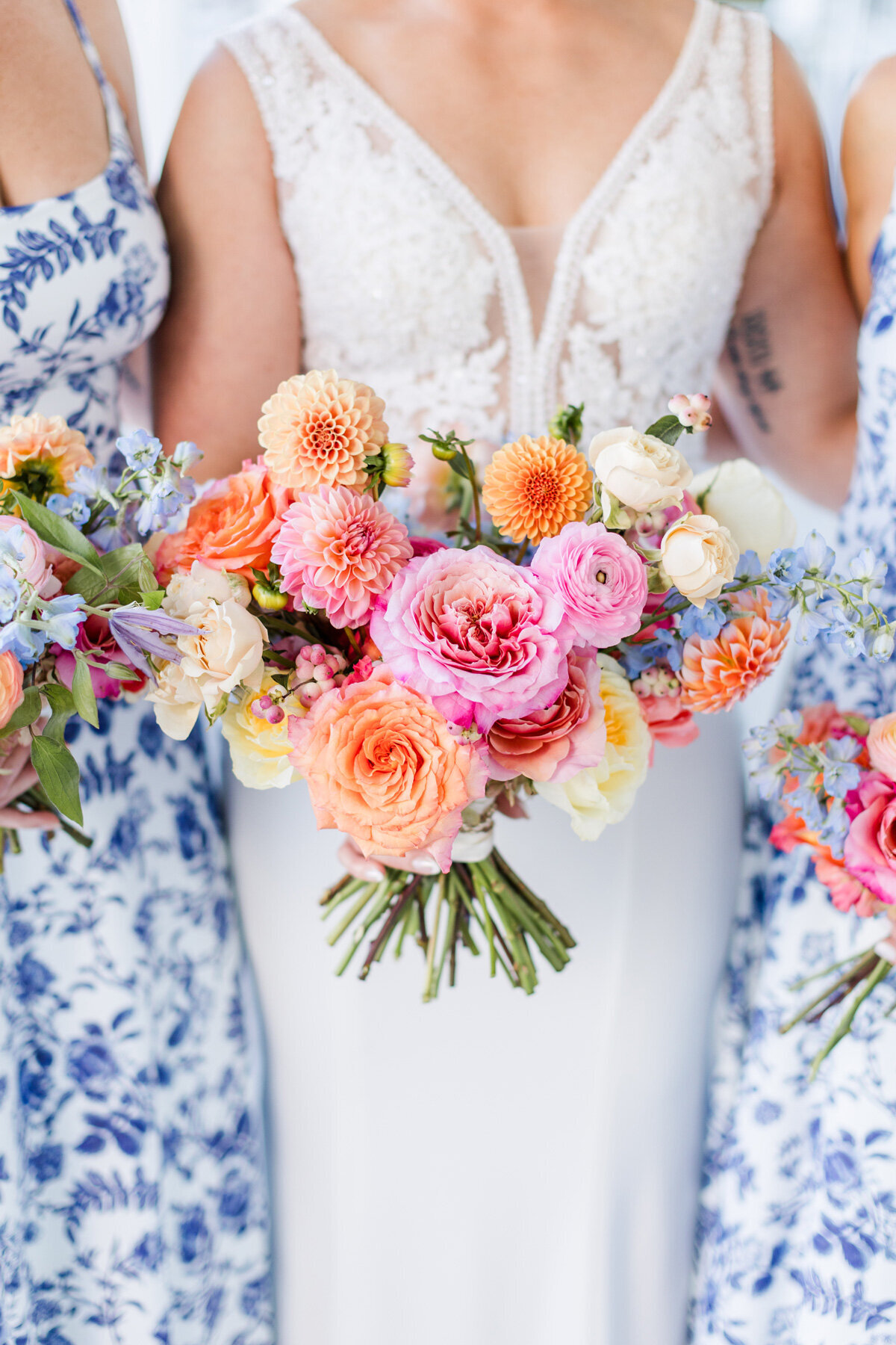 Bright Pinka nd Orange Bouquet 