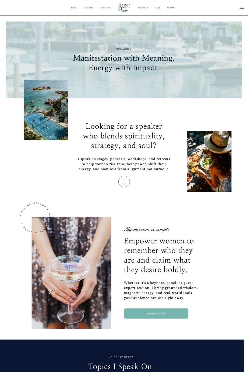 Celine Bleu Speaking _ Sales Page