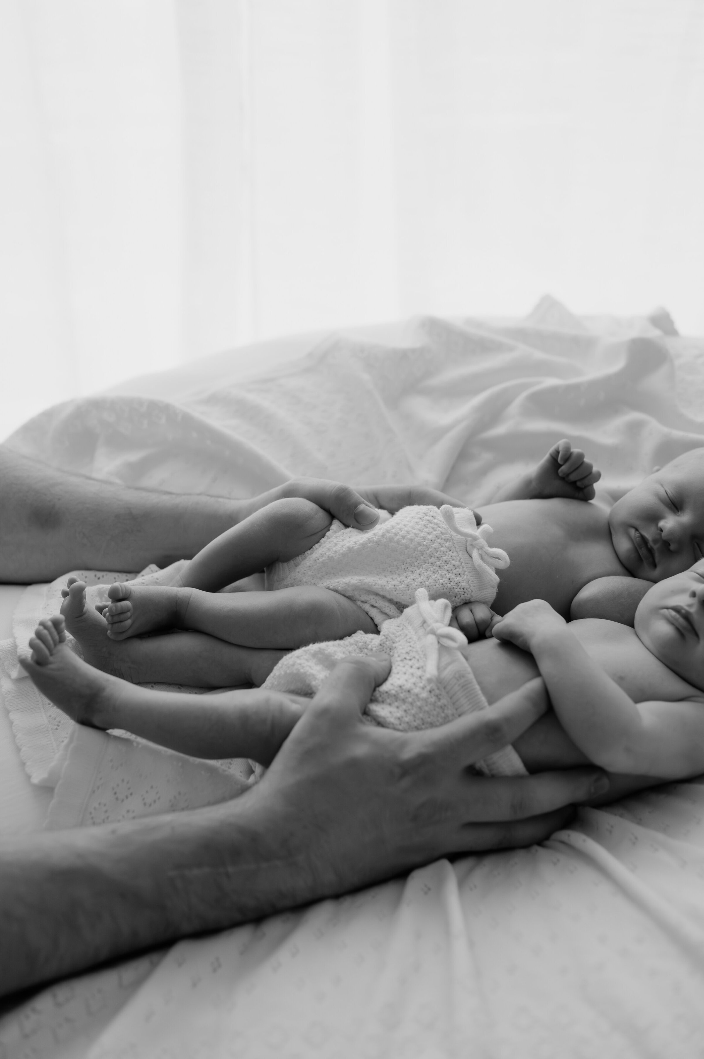 twin newborn baby girls at york studio-16