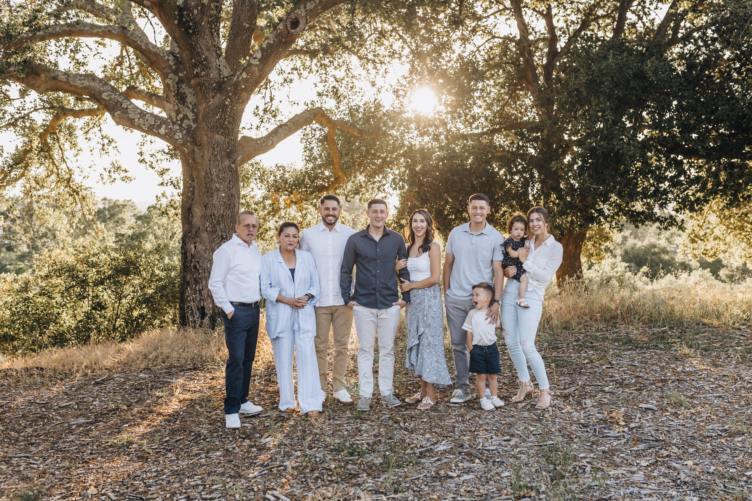 Family together at a park in Walnut Creek, CA
