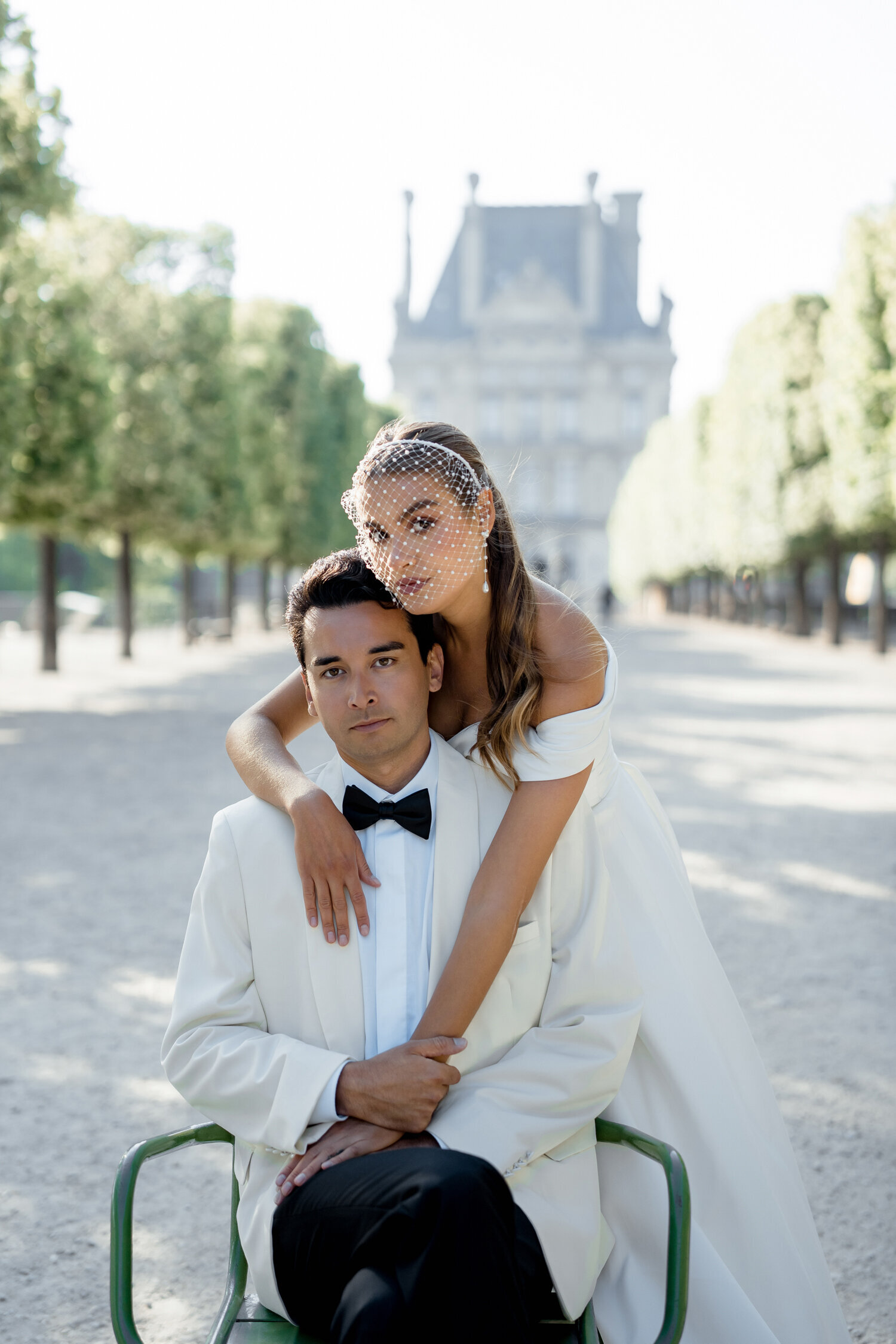 Tuileries Garden couple wedding