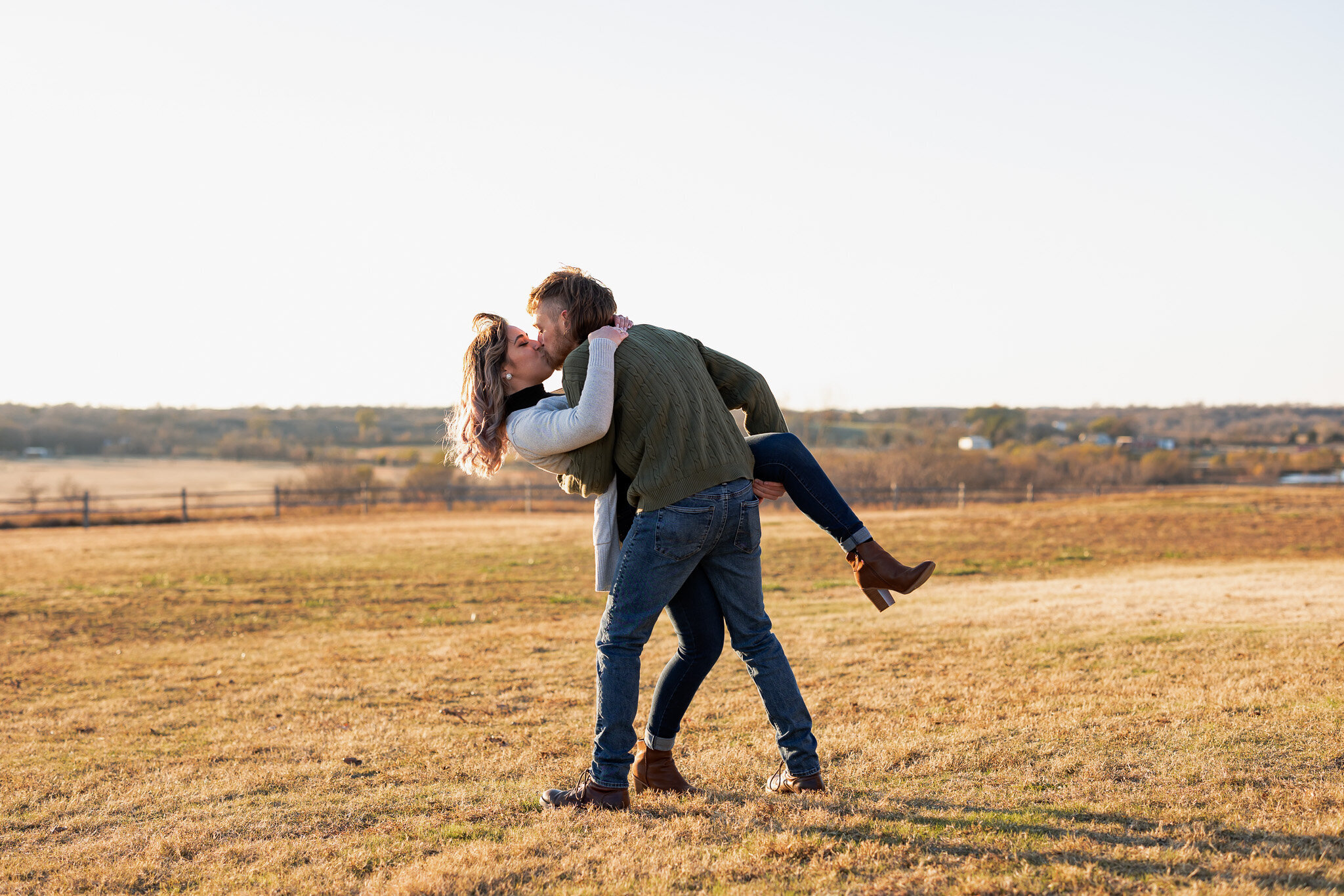 Engagement sessions at Moore's Flying Ranch in Inola Oklahoma