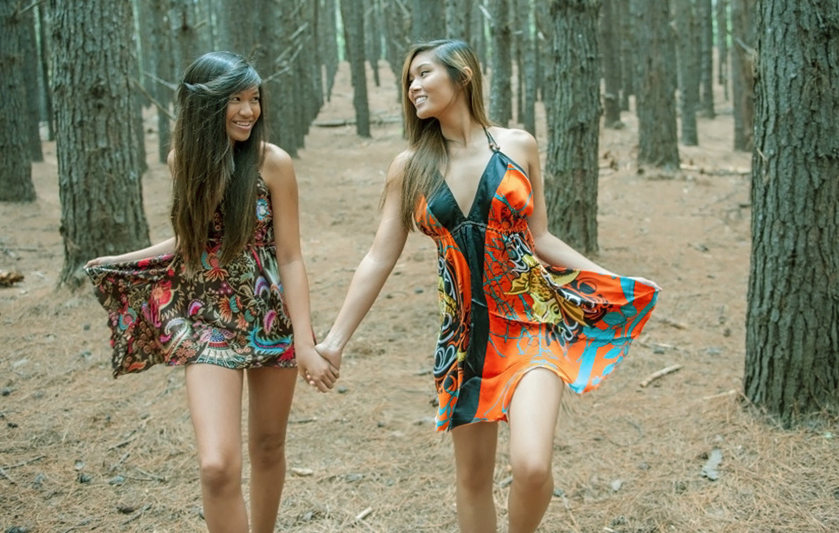 fashion shoot in the woods on Maui