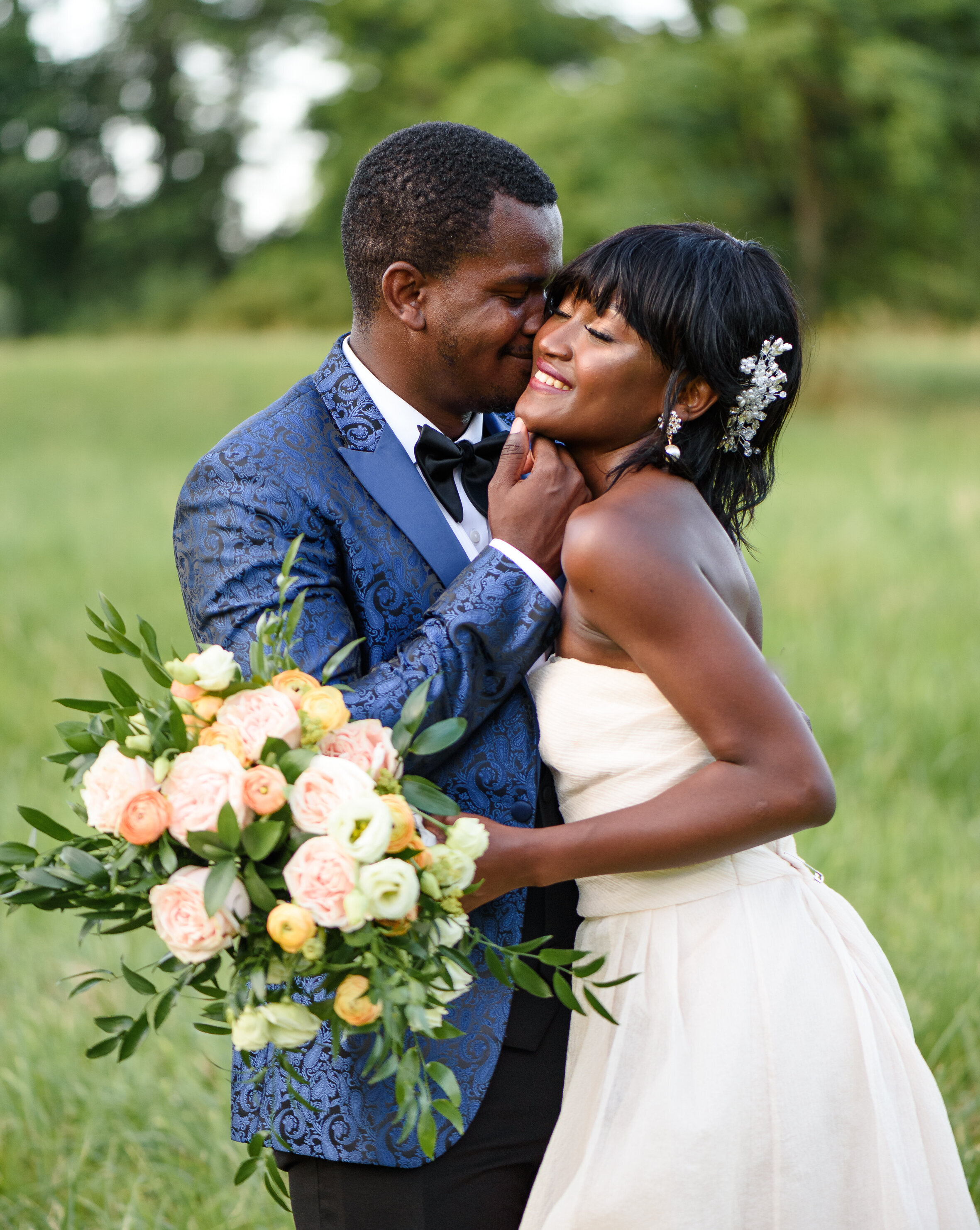 intimate DC elopement moment with bride and groom