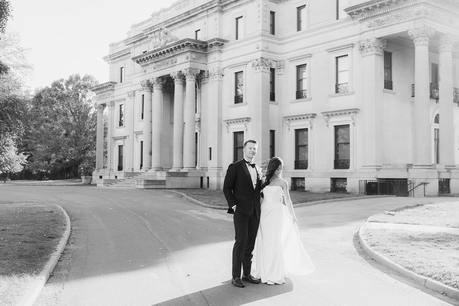 Bride and Groom Portrait for Grandview wedding in Poughkeepsie, New York