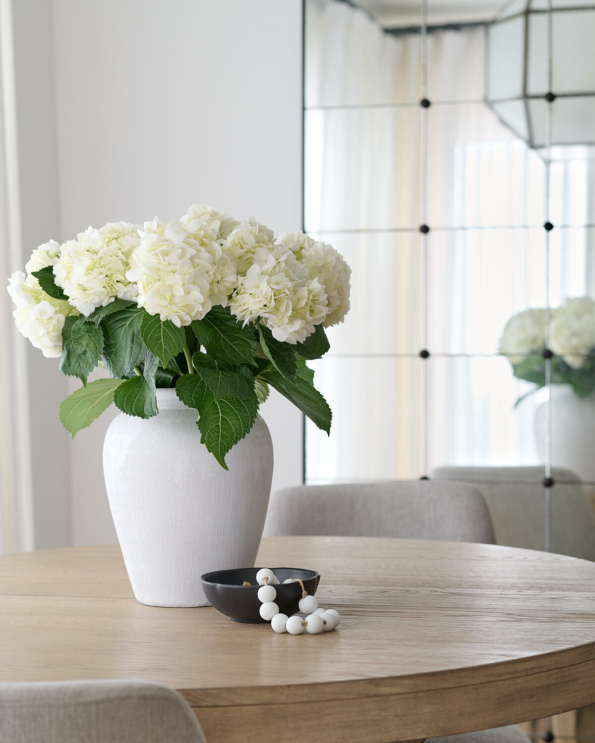 Burlington interior design project - dining room flowers - Staci Edwards Interior Design