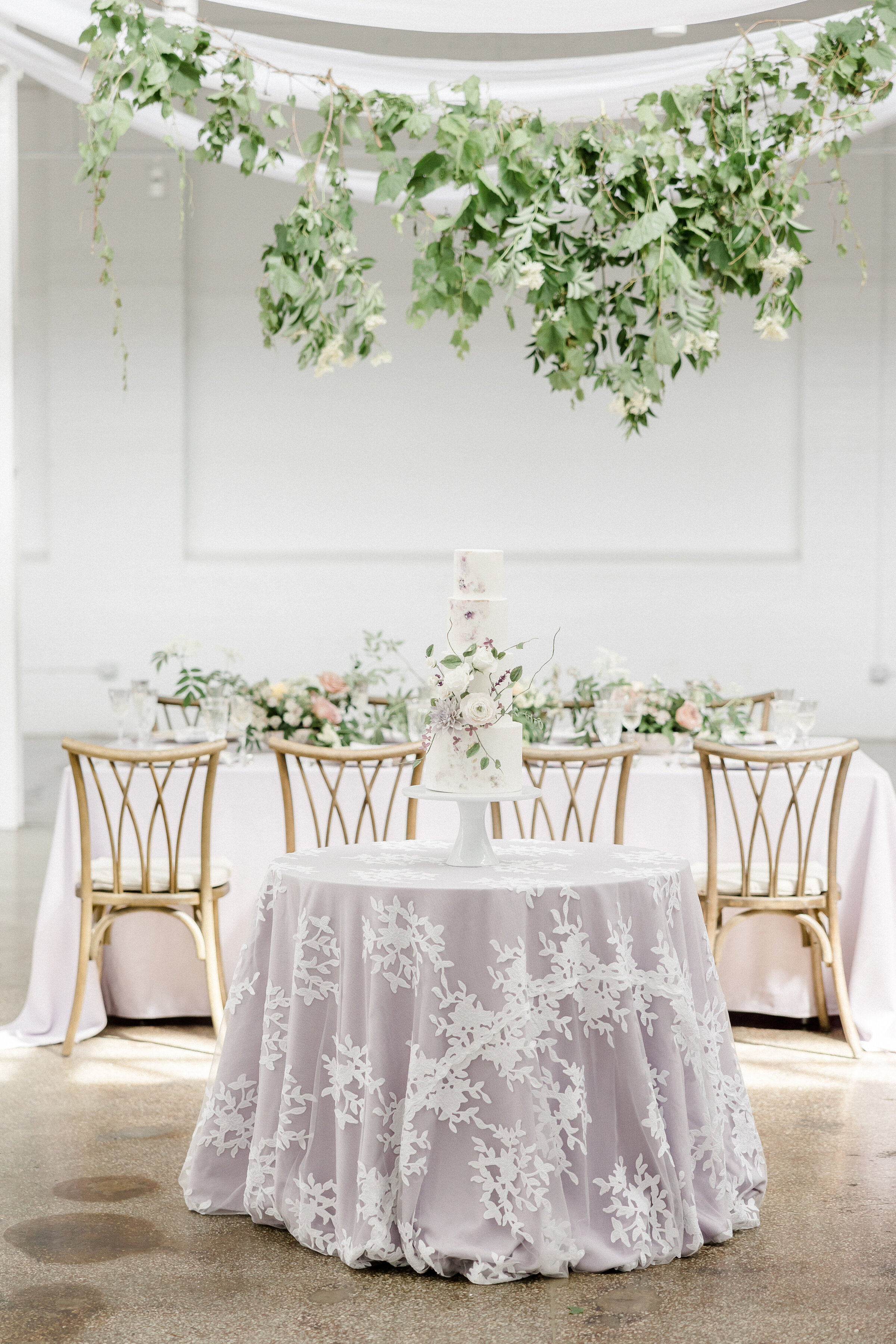 lavender reception decor