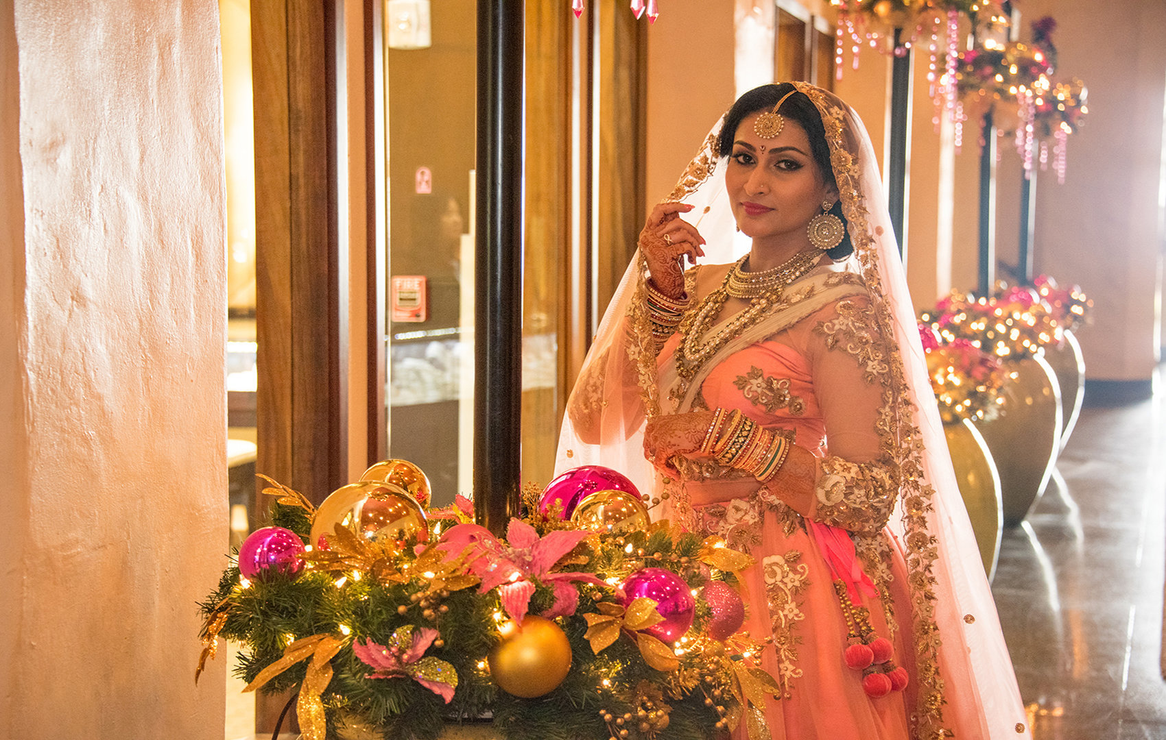 Indian bride at the royal Hawaiian hotel Honolulu.